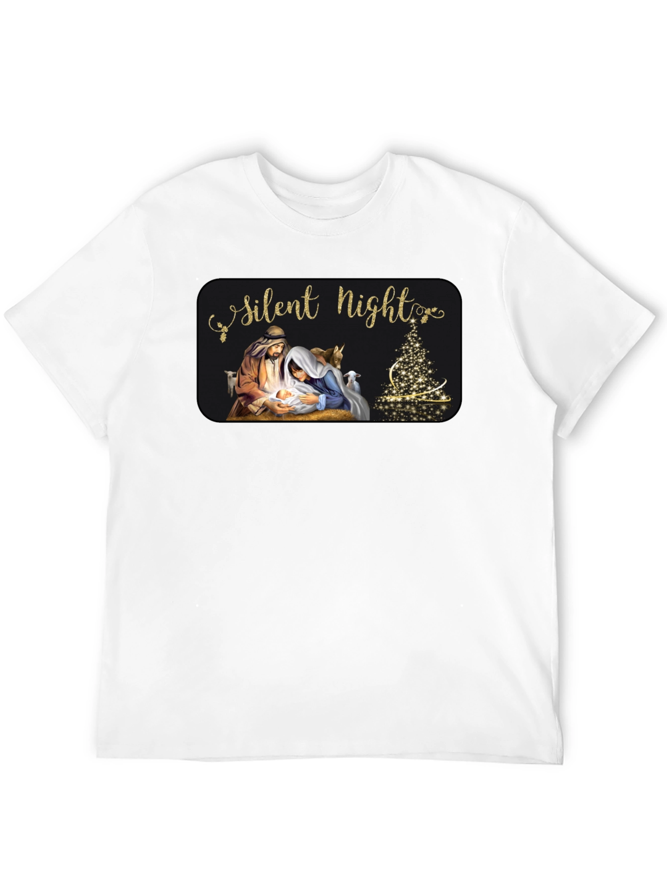 Silent Night Nativity Scene Christmas T-Shirt