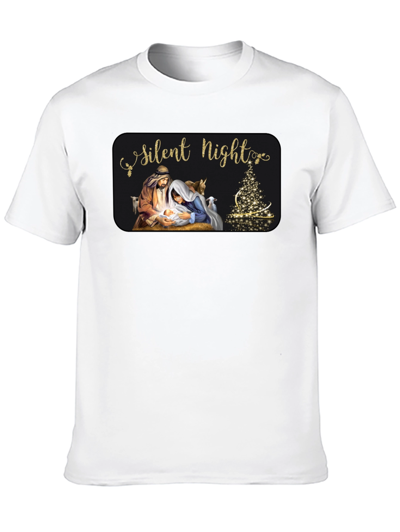 Silent Night Nativity Scene Christmas T-Shirt