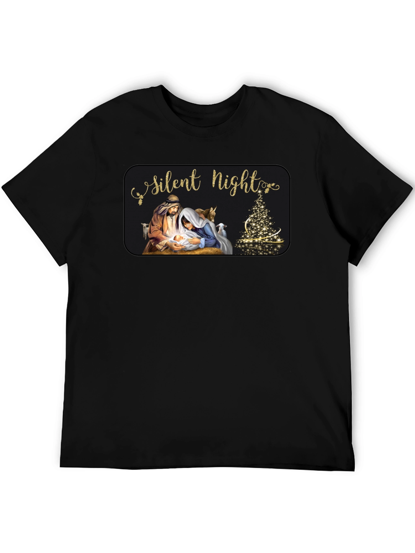 Silent Night Nativity Scene Christmas T-Shirt