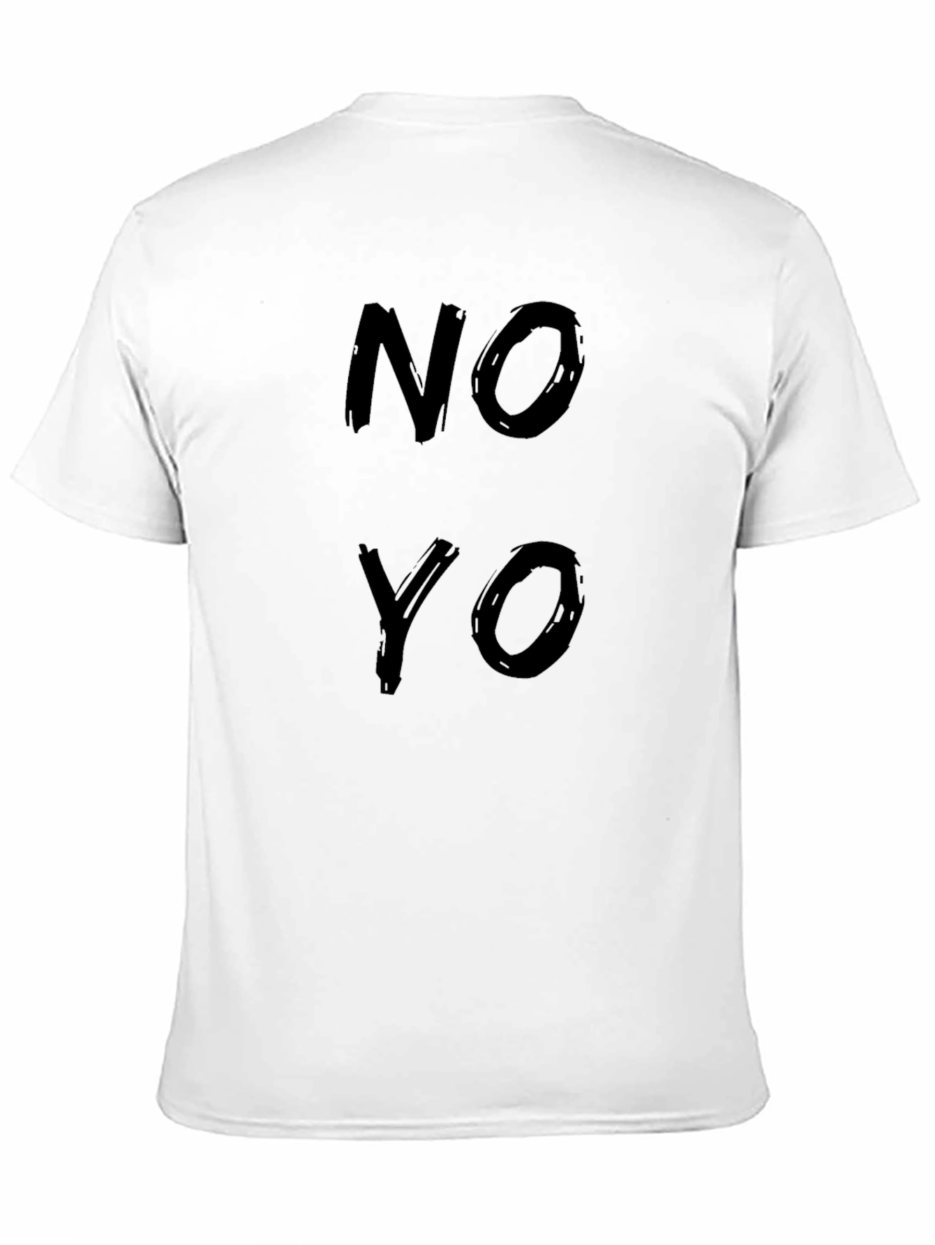 NO YO Graphic Tee - Black Cotton Casual Shirt