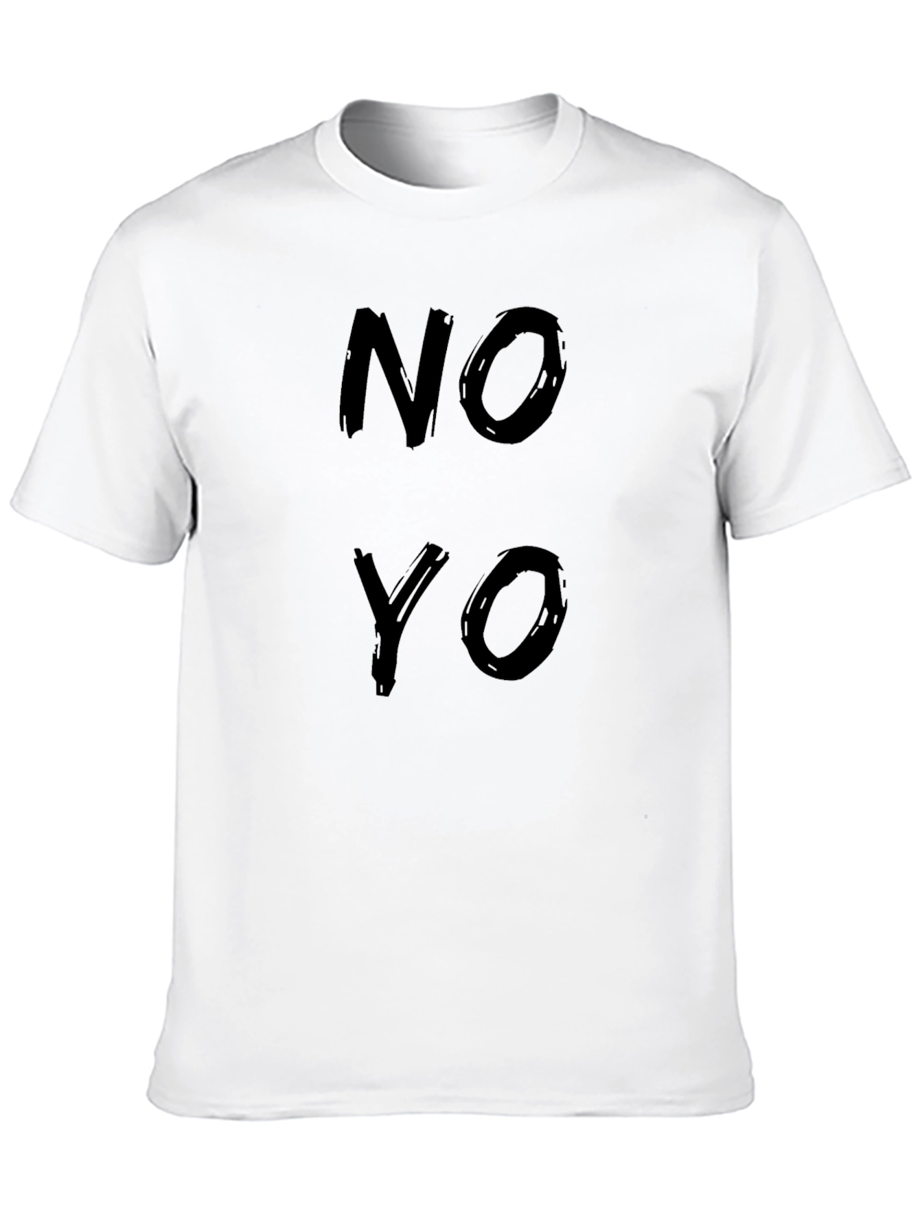 NO YO Graphic Tee - Black Cotton Casual Shirt
