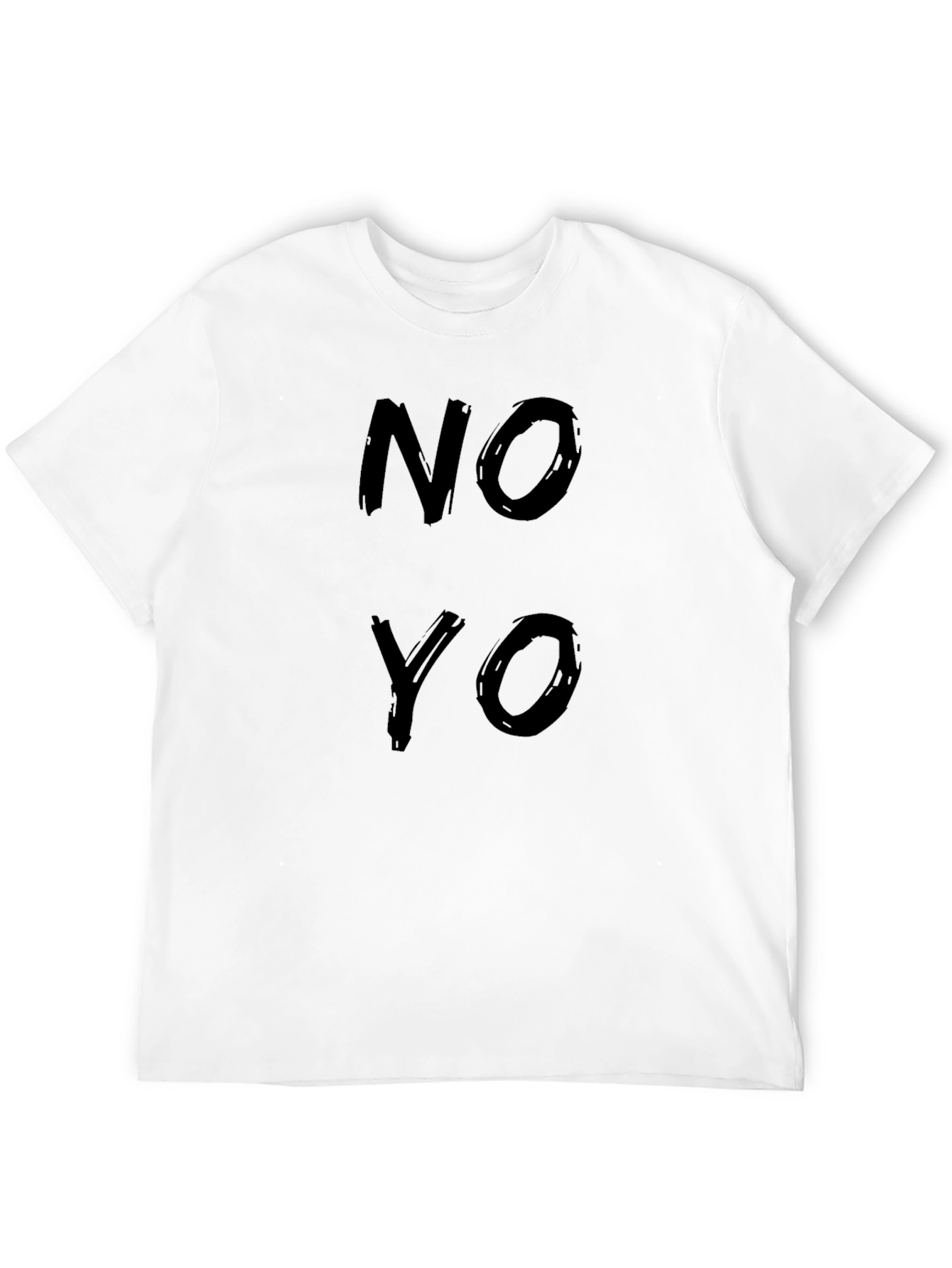 NO YO Graphic Tee - Black Cotton Casual Shirt