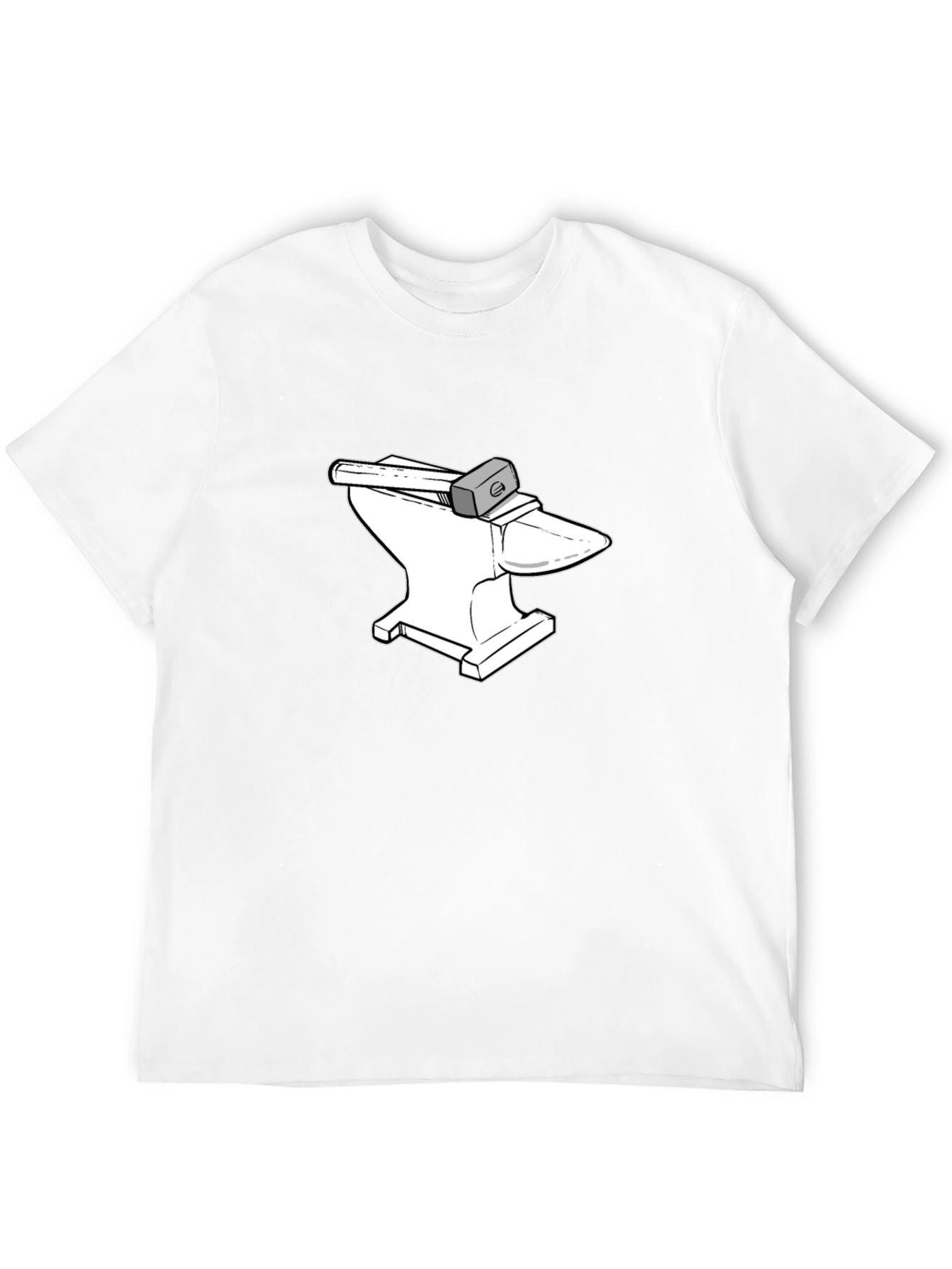 Anvil and Hammer Graphic Tee - Black Cotton T-Shirt