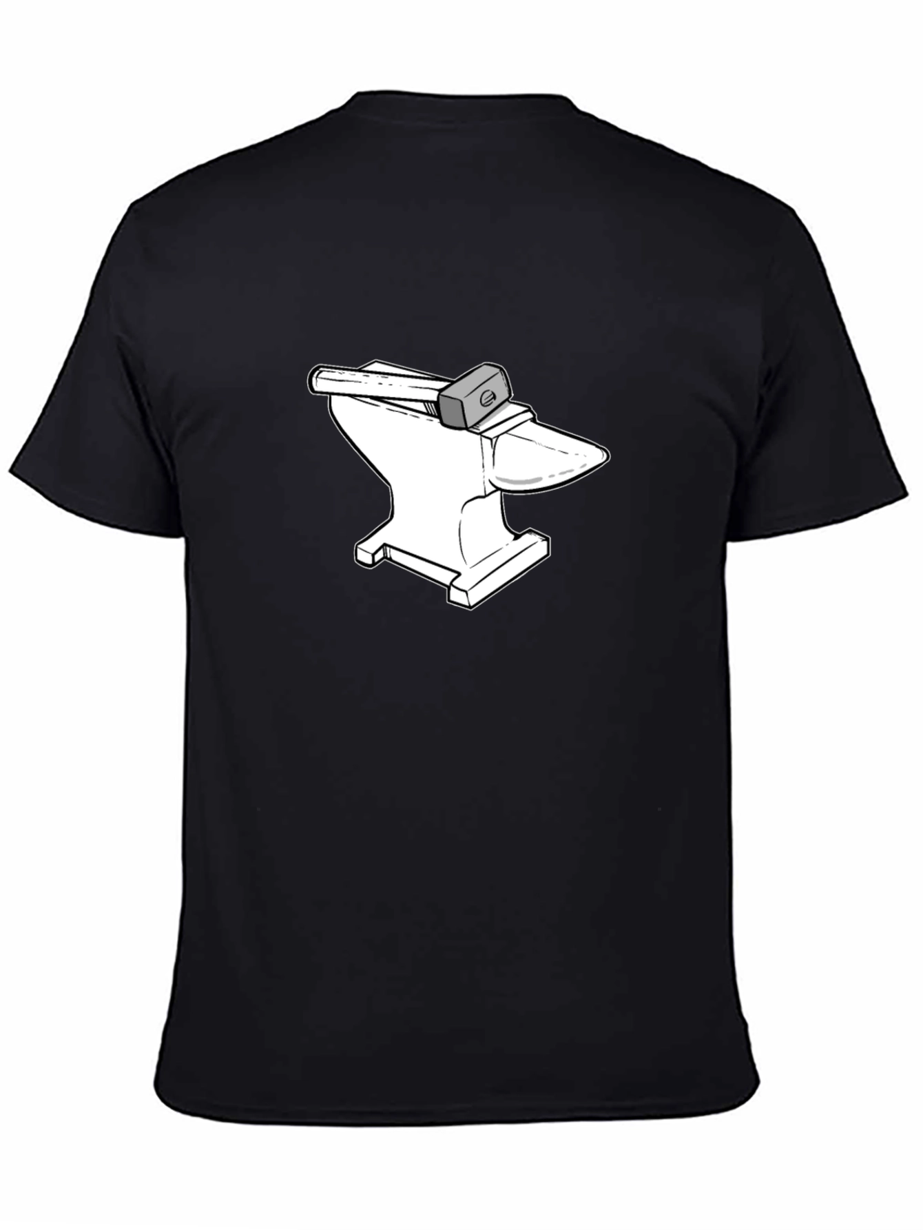 Anvil and Hammer Graphic Tee - Black Cotton T-Shirt