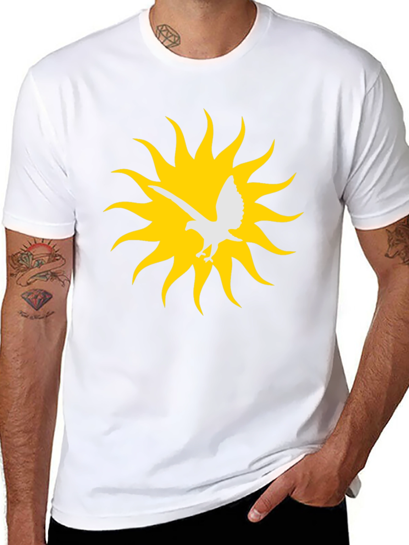 Eagle Sun Graphic Tee - Black