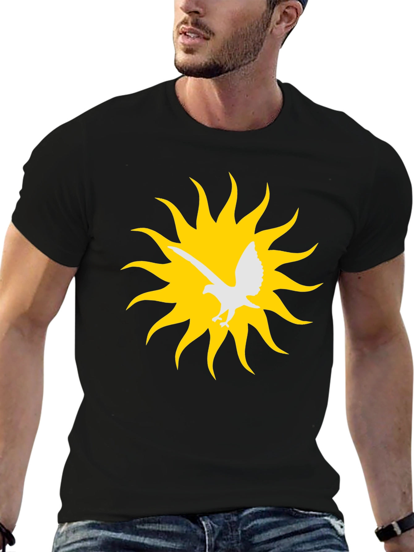 Eagle Sun Graphic Tee - Black