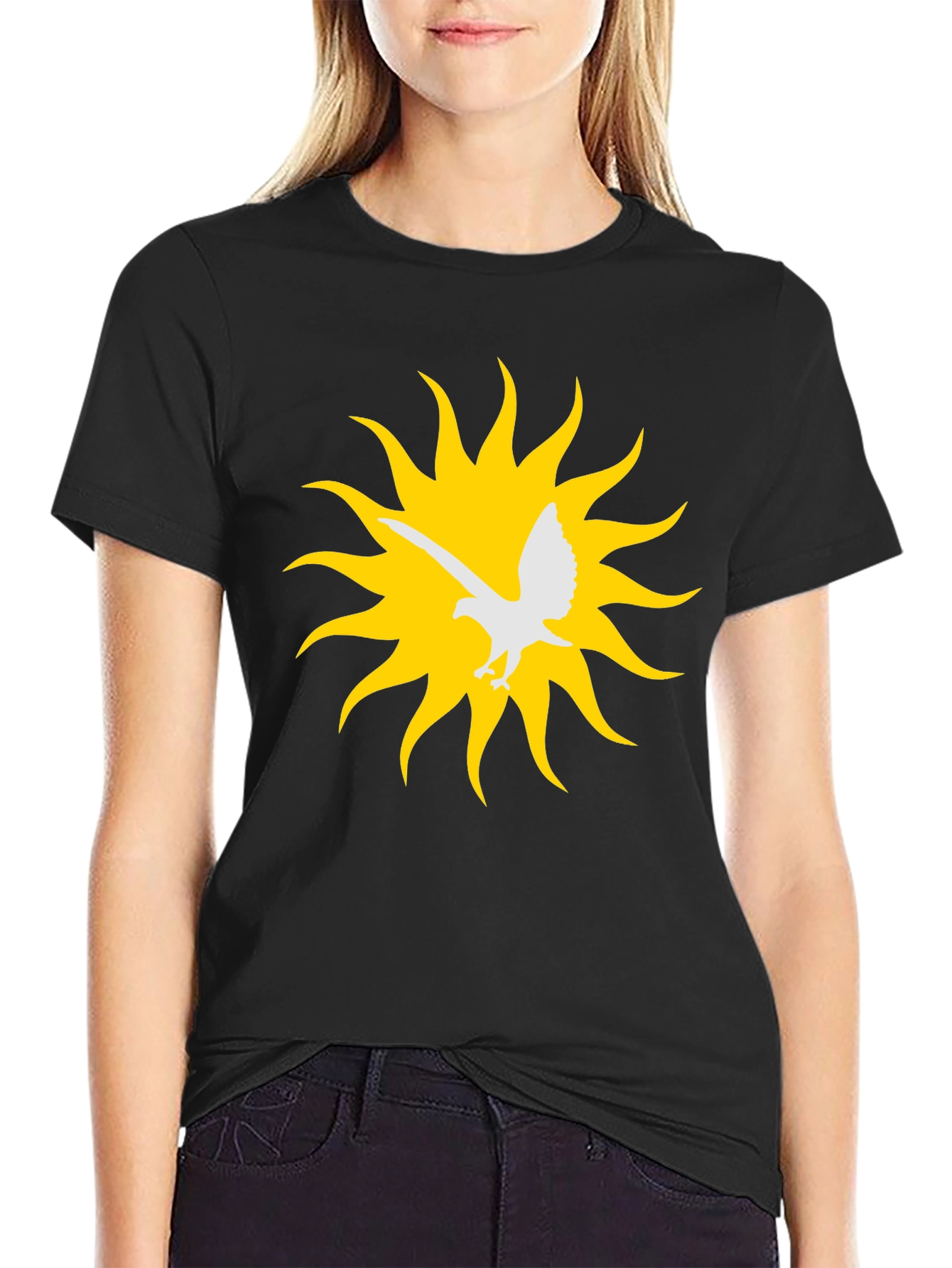 Eagle Sun Graphic Tee - Black