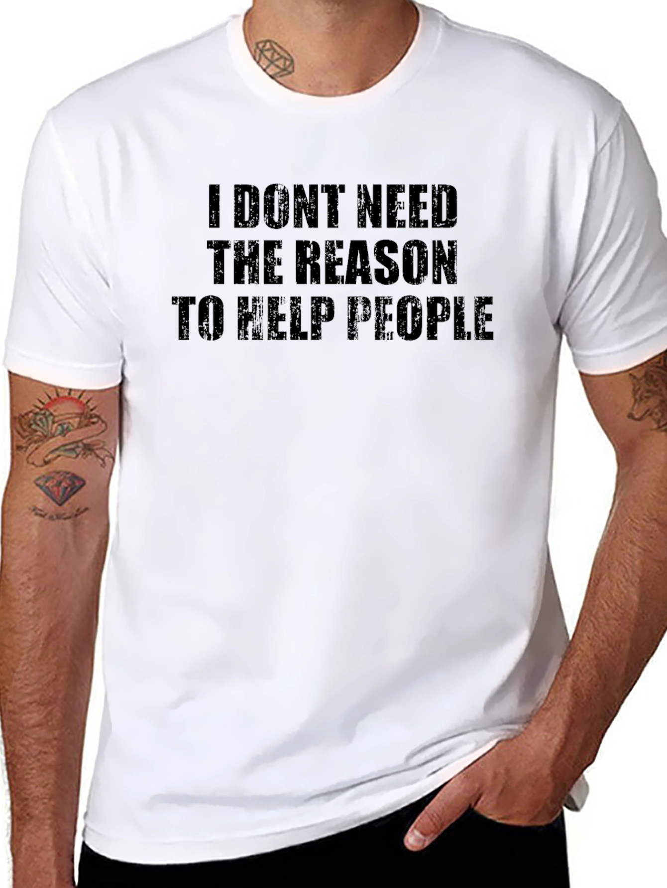 Inspirational Black T-Shirt: I Dont Need The Reason...