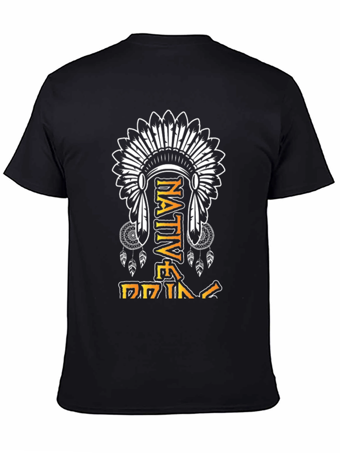 Native Pride Graphic Tee - Indigenous Headdress Design