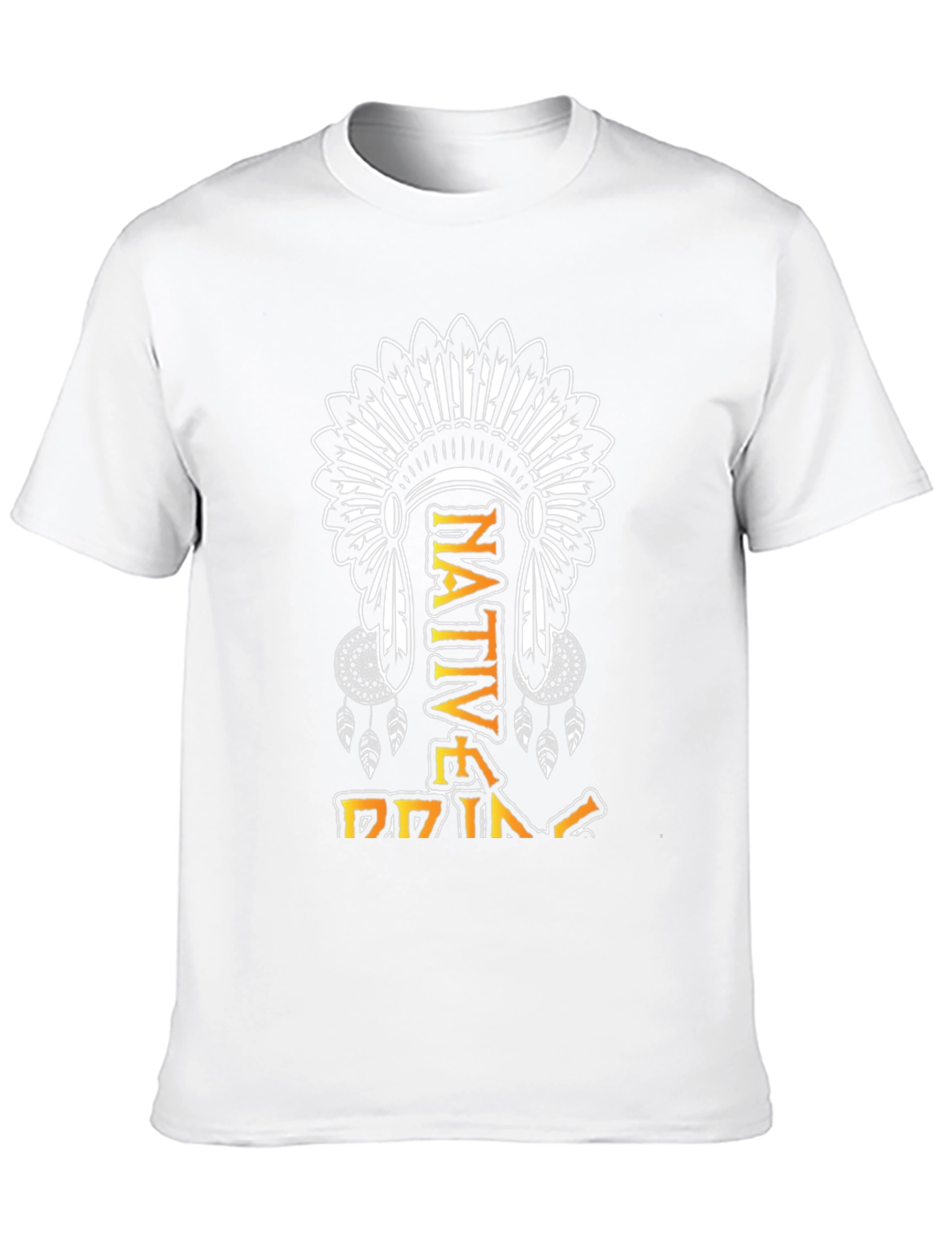 Native Pride Graphic Tee - Indigenous Headdress Design