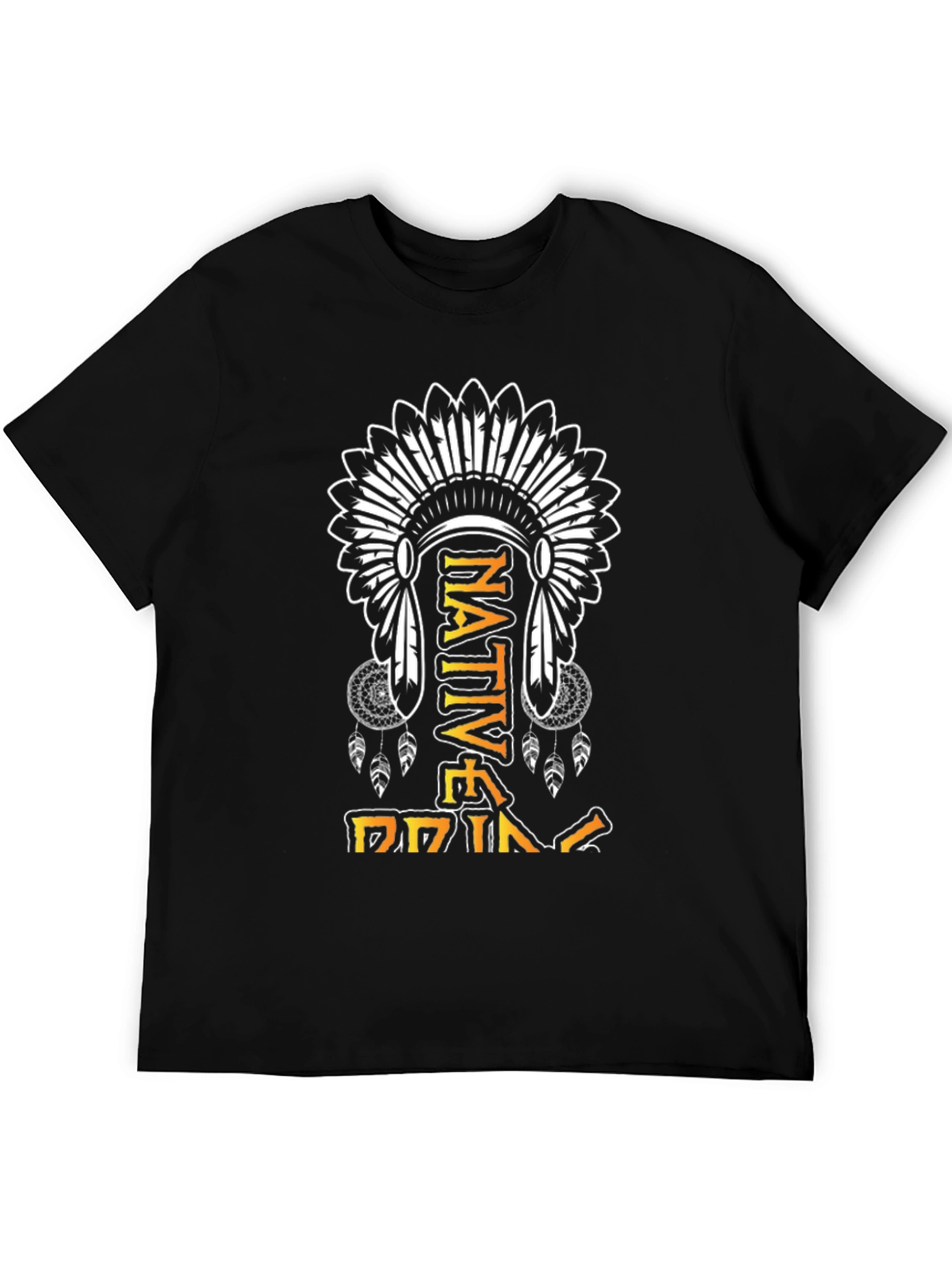 Native Pride Graphic Tee - Indigenous Headdress Design