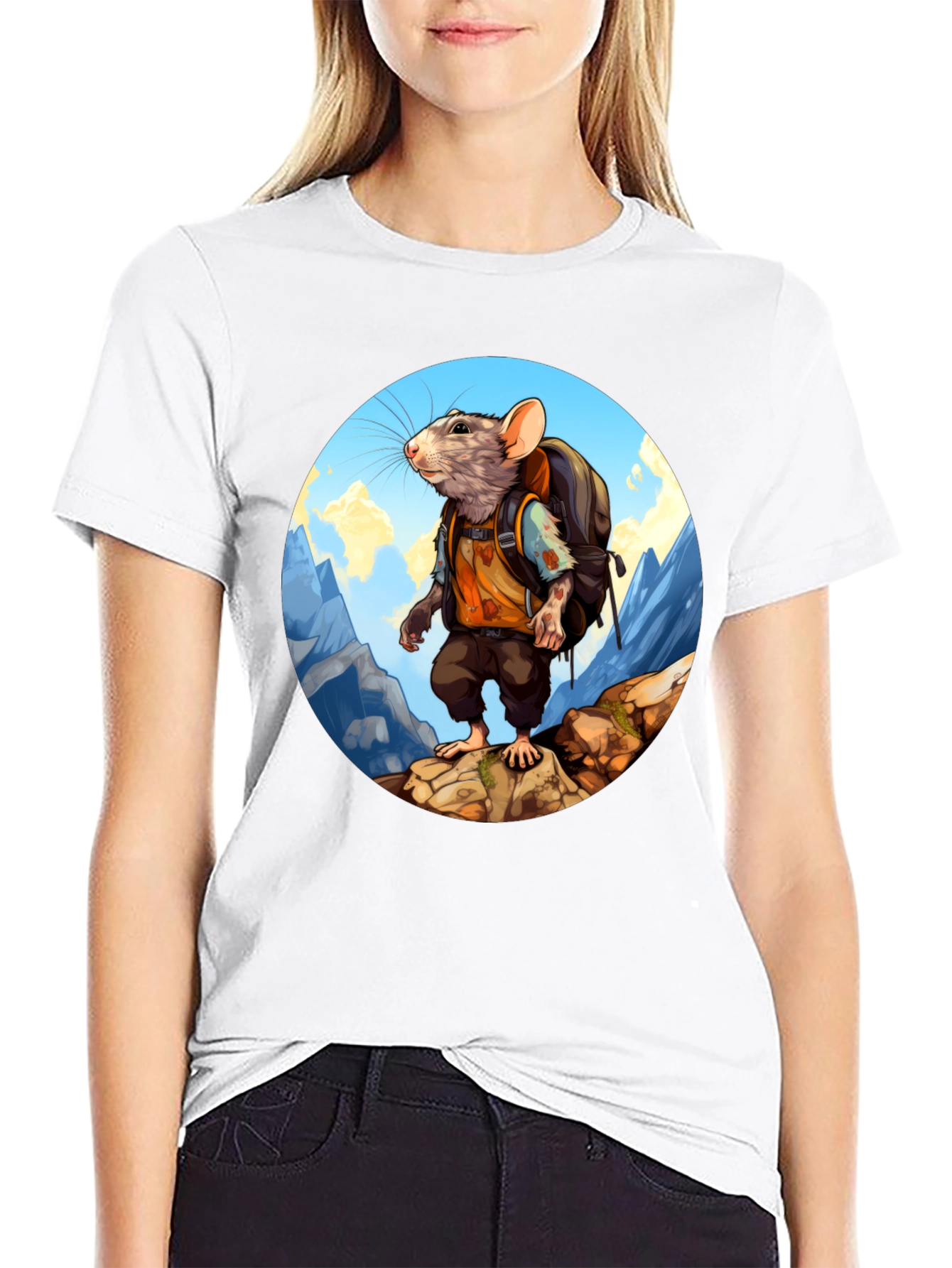 Rat Hiking T-Shirt - Adventurous Animal Tee