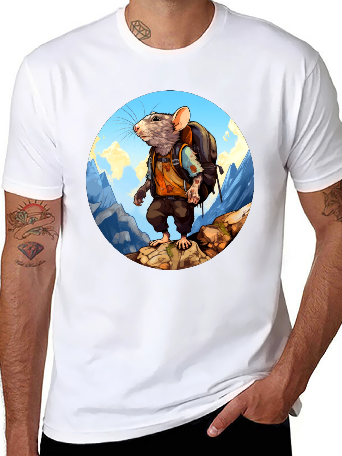 Rat Hiking T-Shirt - Adventurous Animal Tee