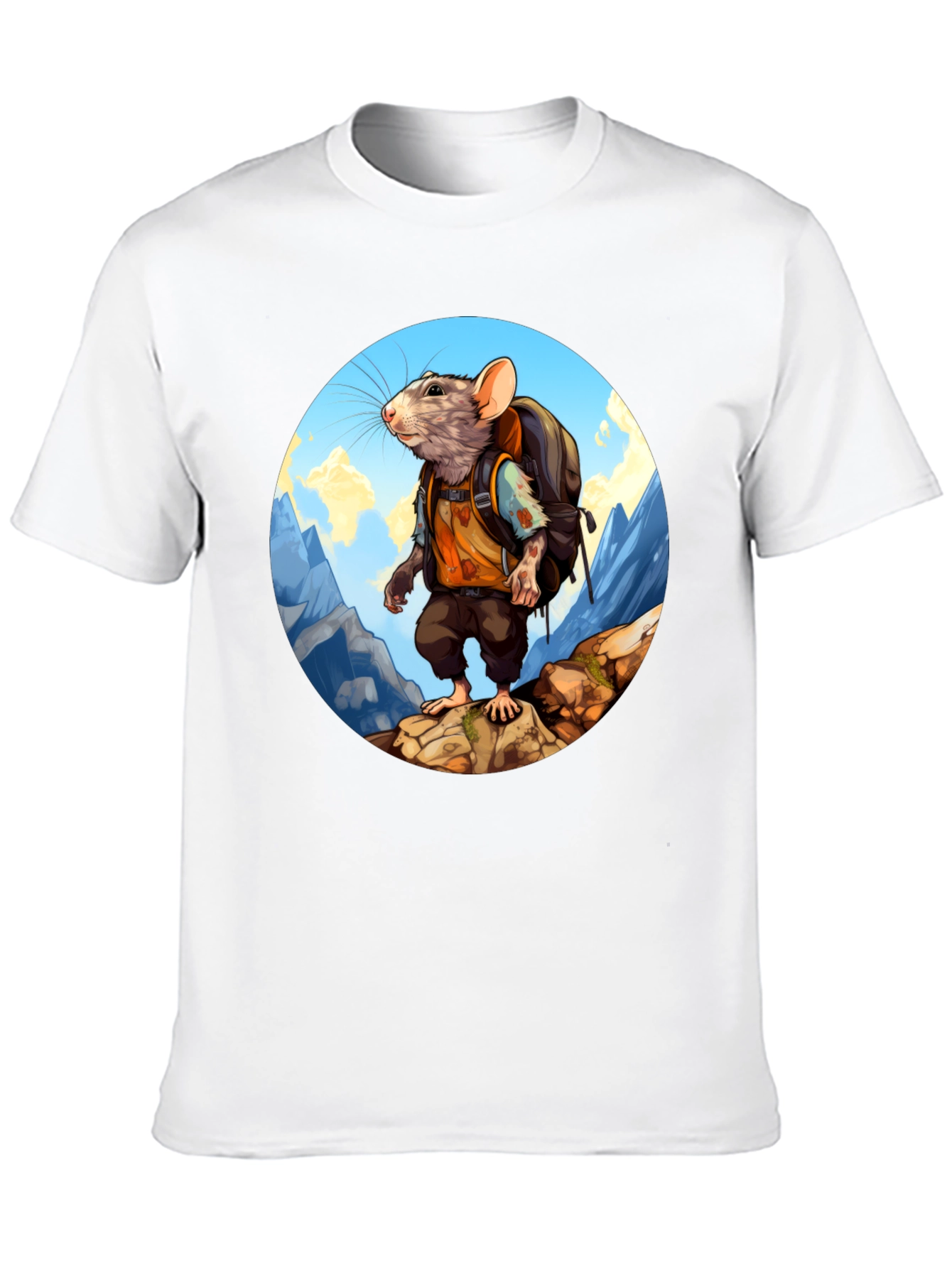 Rat Hiking T-Shirt - Adventurous Animal Tee