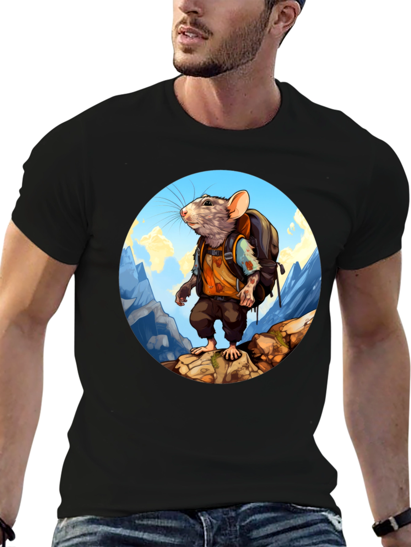 Rat Hiking T-Shirt - Adventurous Animal Tee
