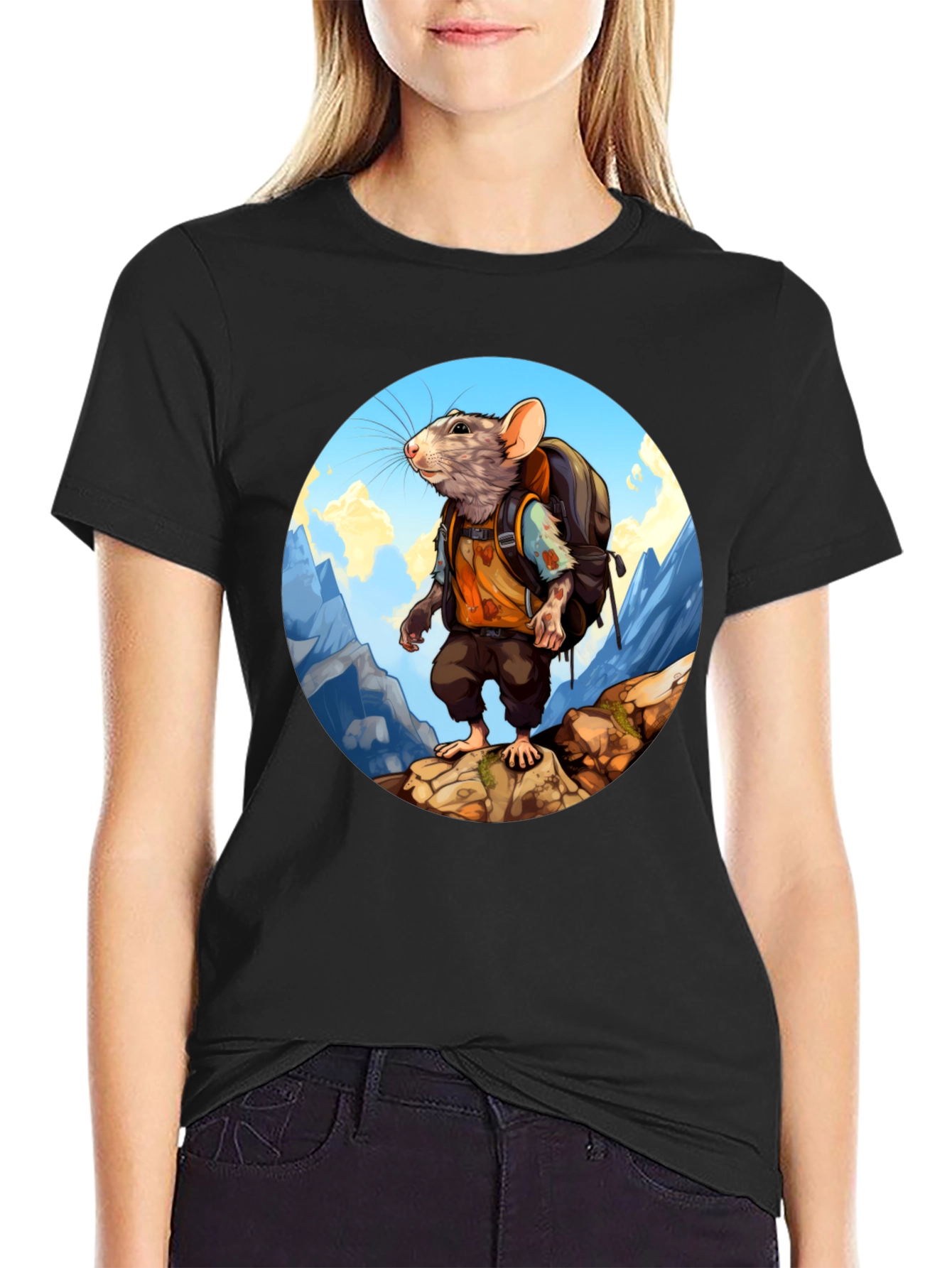 Rat Hiking T-Shirt - Adventurous Animal Tee