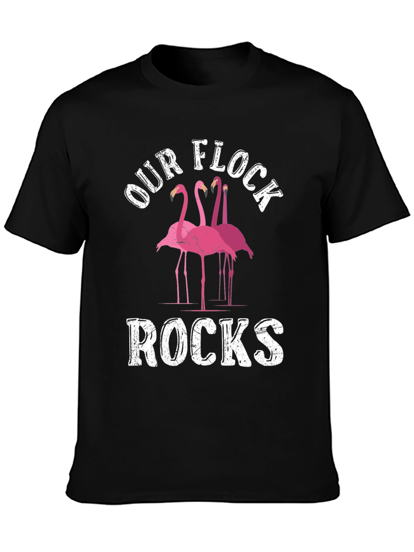 Our Flock Rocks Flamingo Graphic Tee