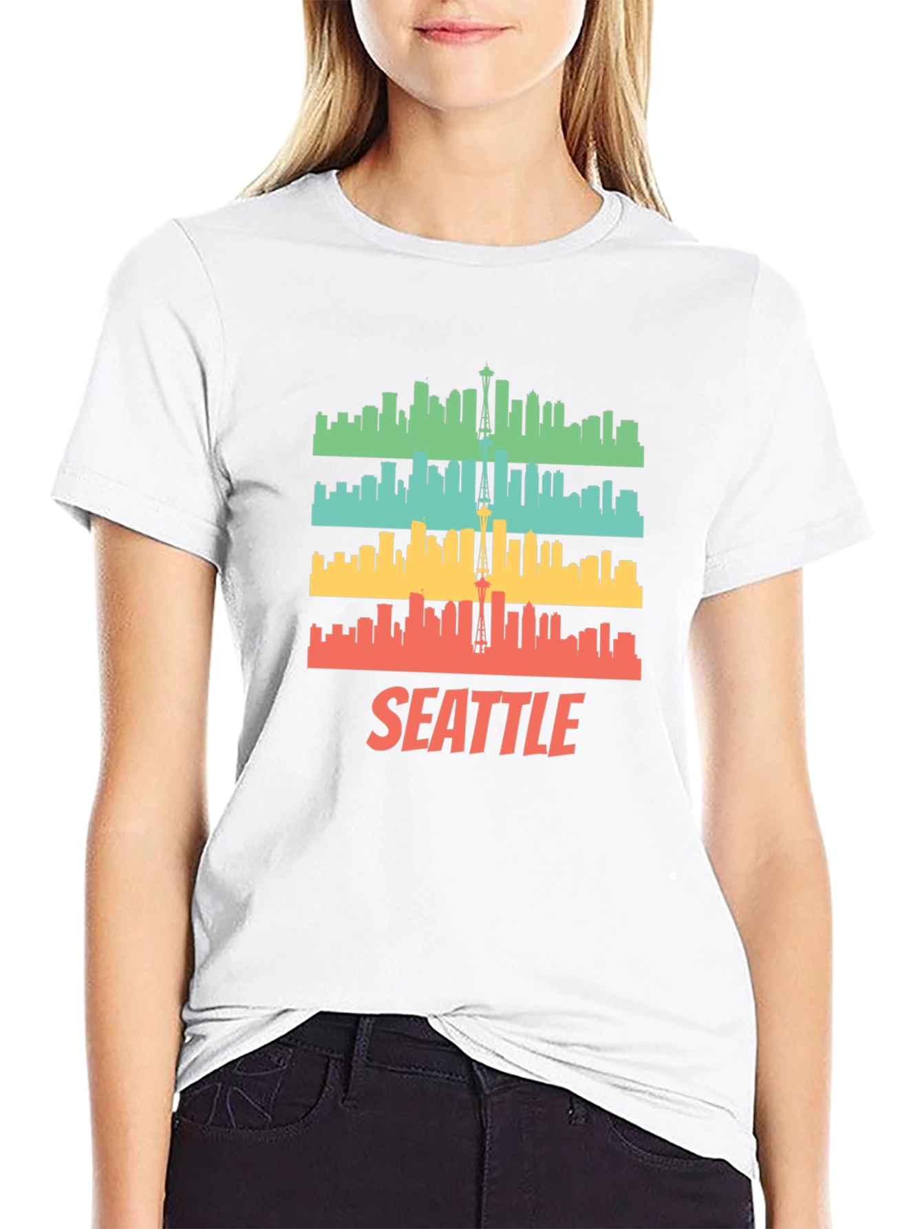 Seattle Skyline Graphic T-Shirt