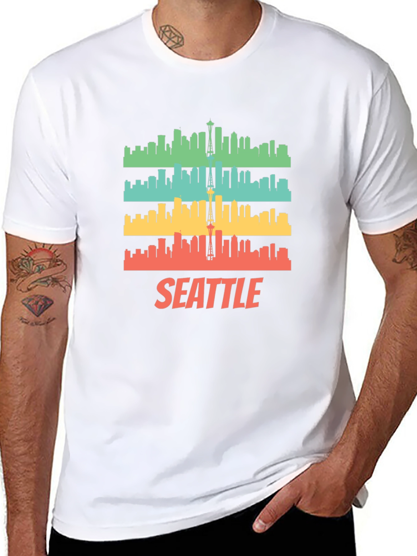 Seattle Skyline Graphic T-Shirt