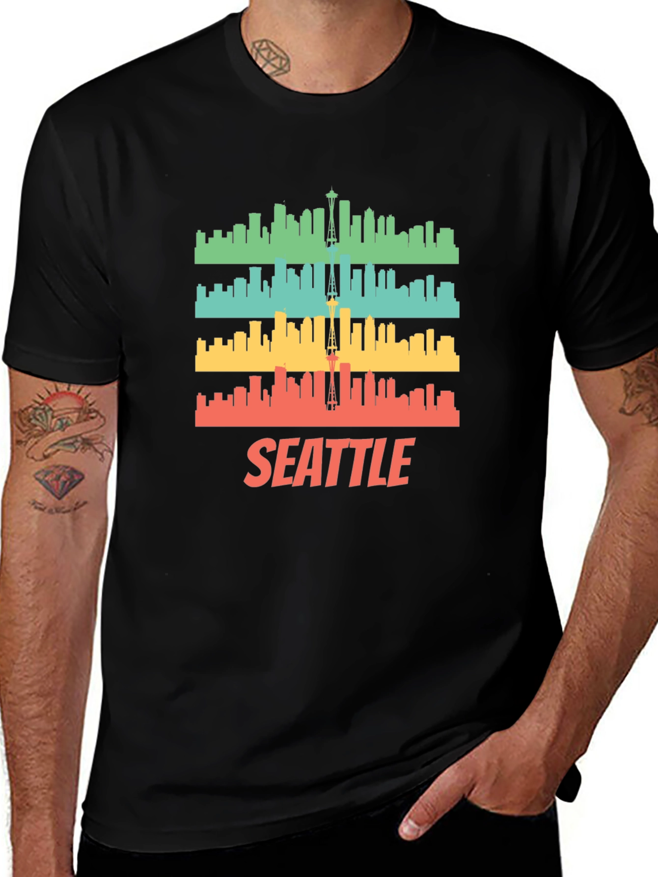 Seattle Skyline Graphic T-Shirt