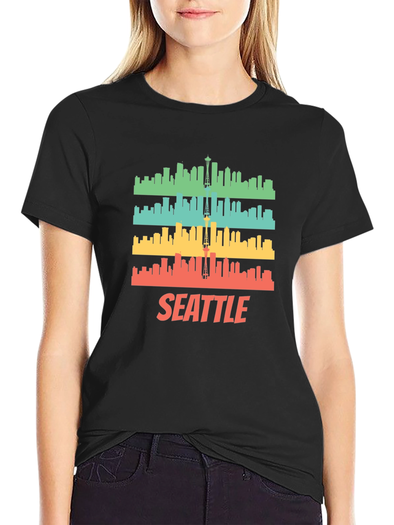 Seattle Skyline Graphic T-Shirt