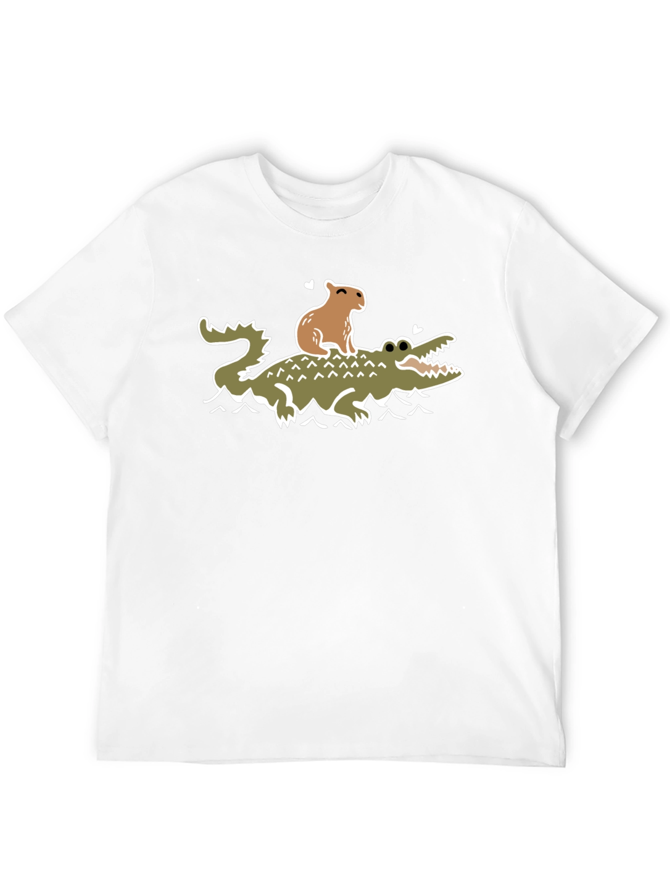 Capybara and Crocodile T-Shirt - Funny Graphic Tee