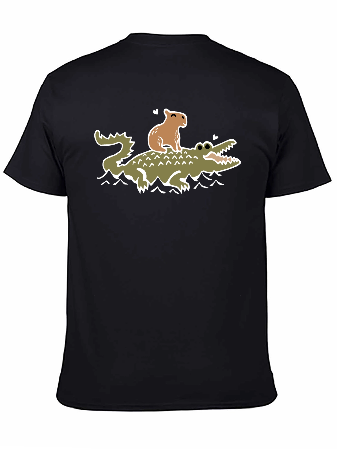 Capybara and Crocodile T-Shirt - Funny Graphic Tee