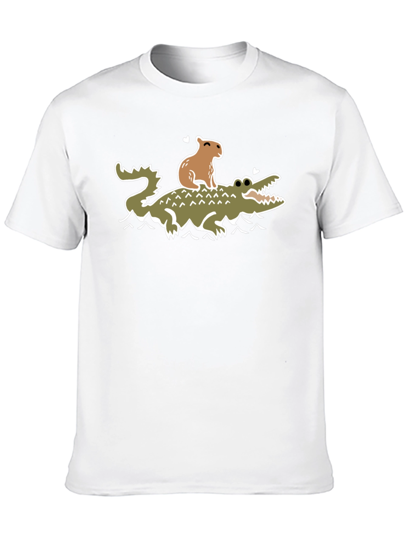 Capybara and Crocodile T-Shirt - Funny Graphic Tee