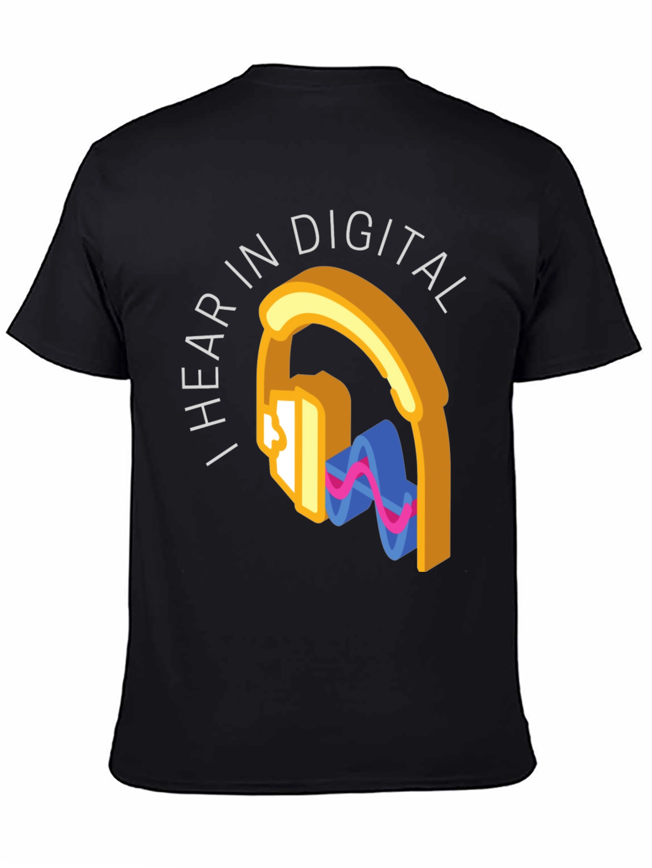 I Hear In Digital Graphic Tee - Black