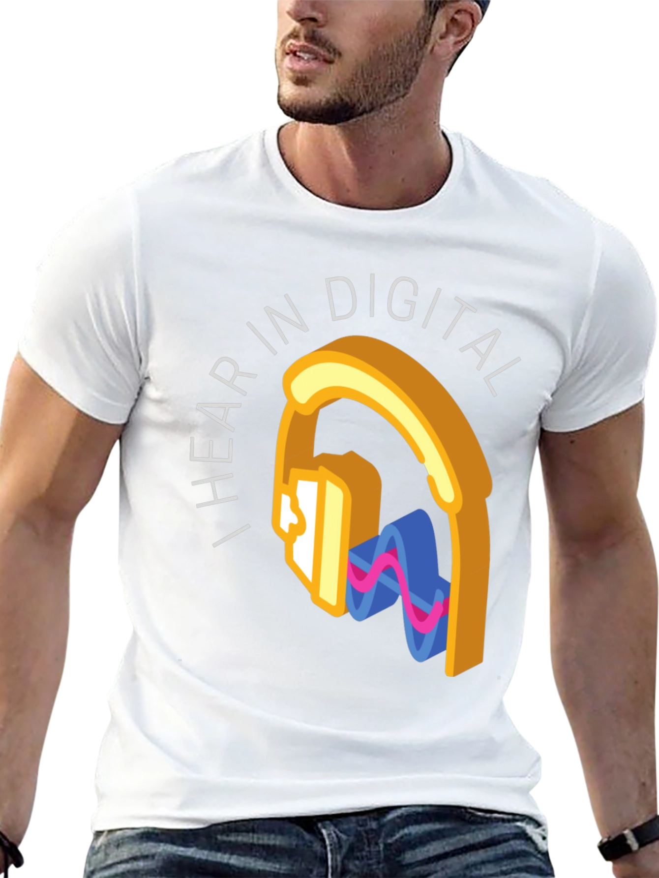 I Hear In Digital Graphic Tee - Black