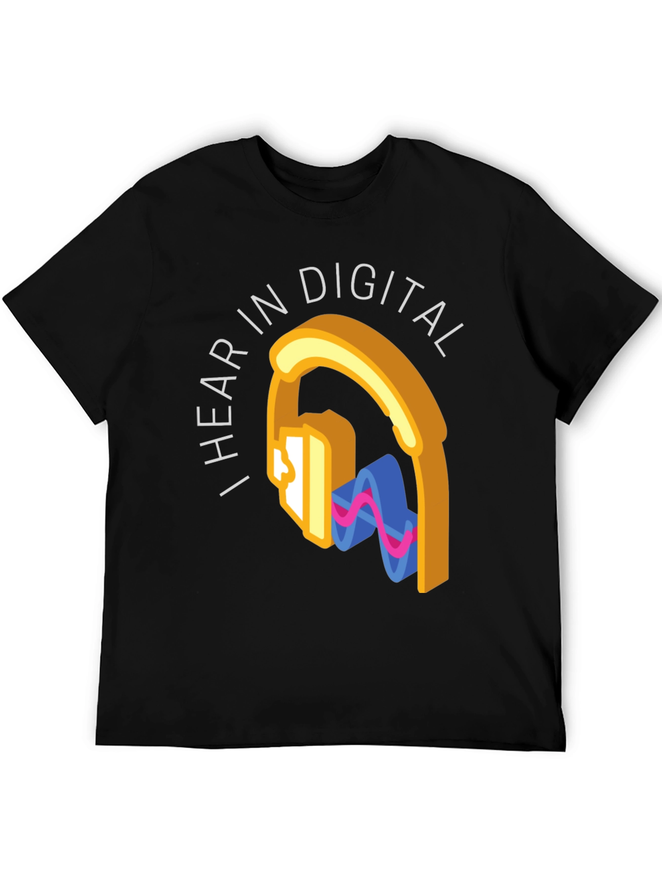 I Hear In Digital Graphic Tee - Black