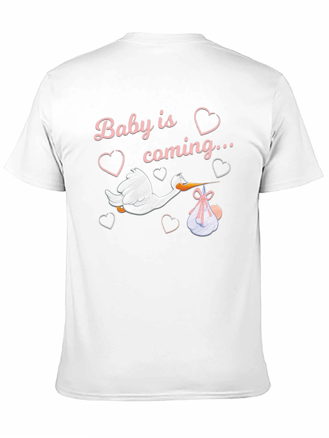 Baby is Coming Stork Graphic T-Shirt
