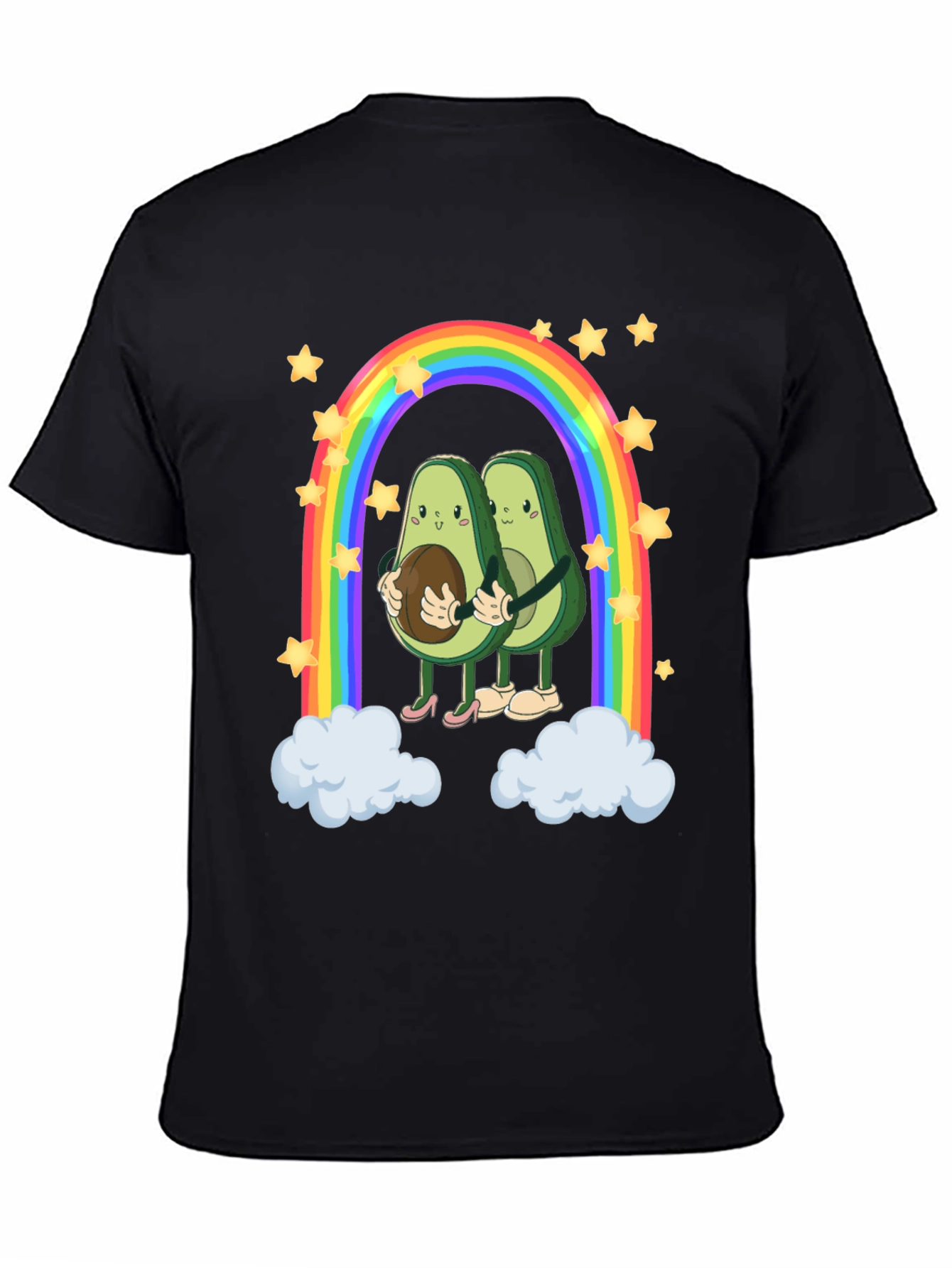 Avocado Couple Rainbow Graphic Tee