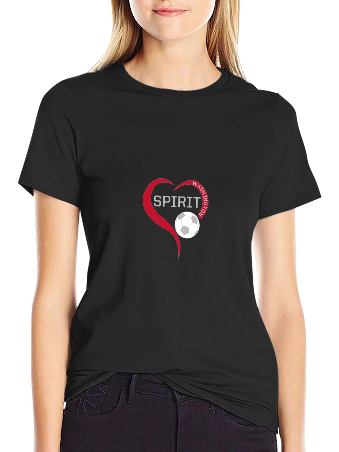 Spirit Washington Soccer Heart Tee