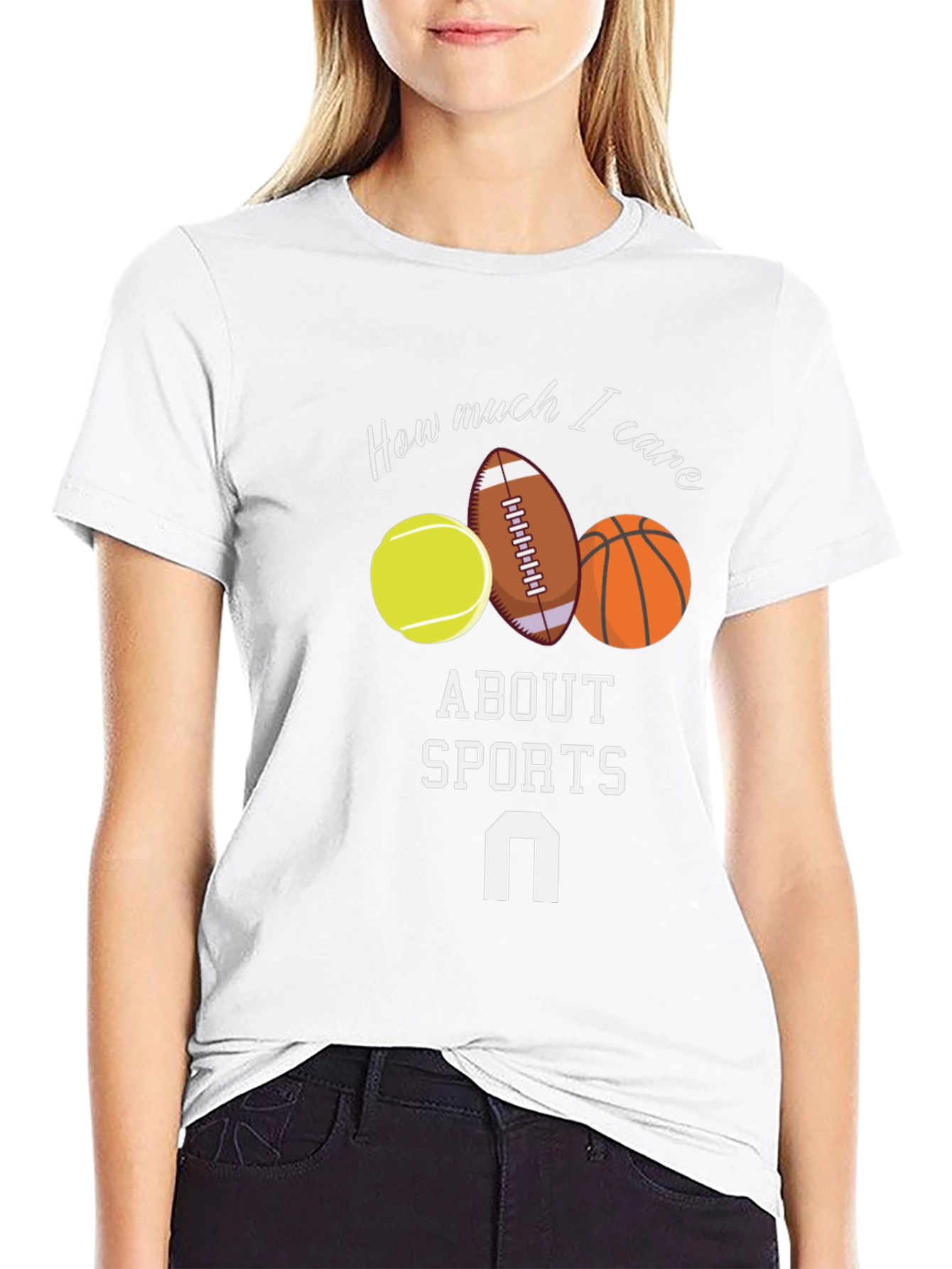 Humorous Sports Fan Graphic Tee - Black
