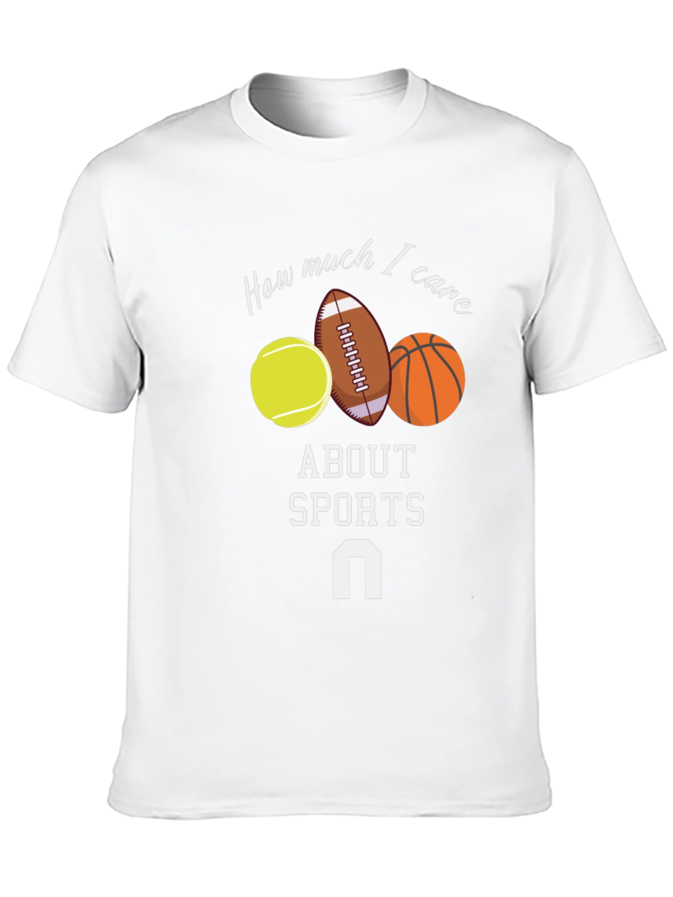 Humorous Sports Fan Graphic Tee - Black