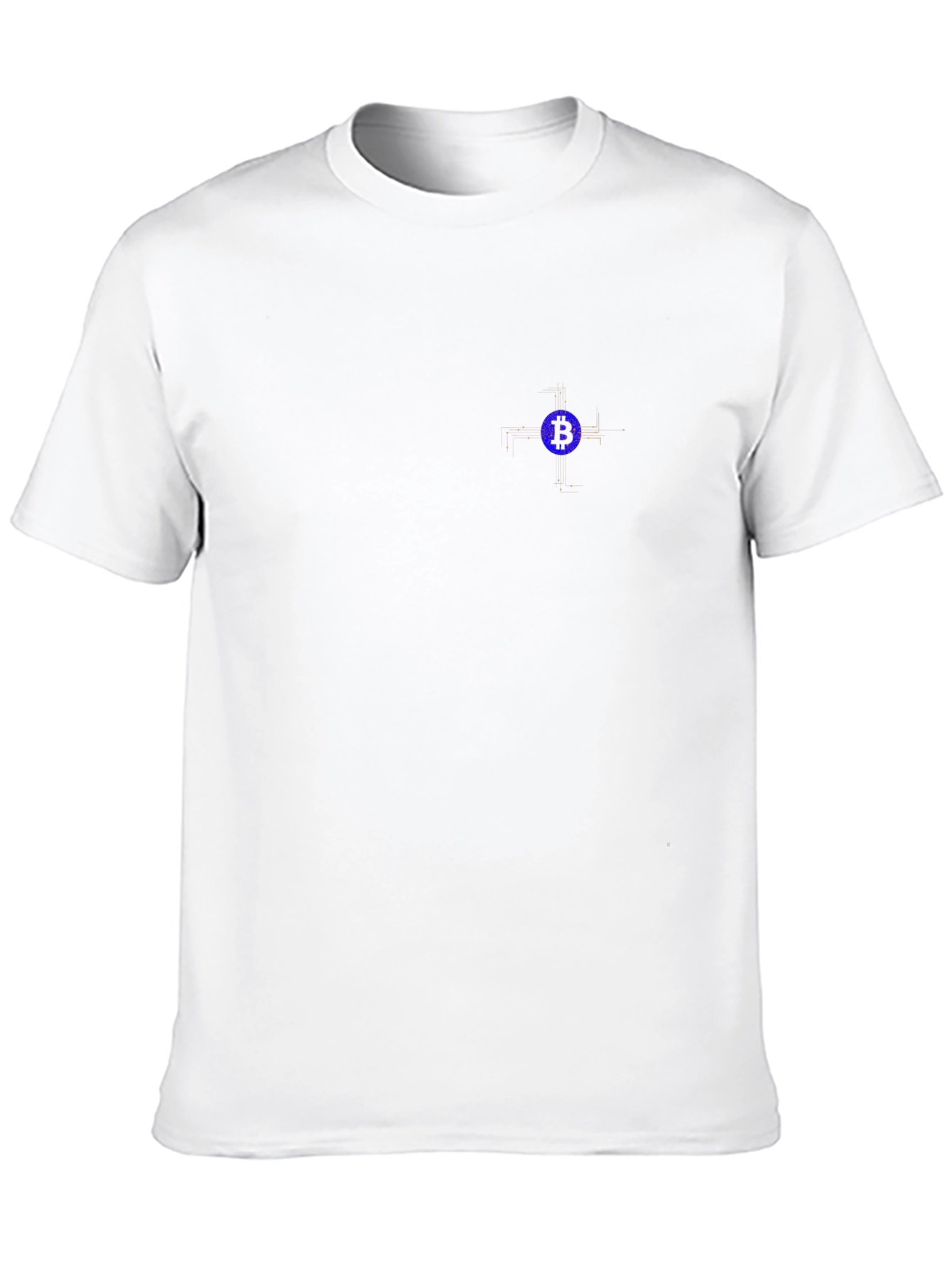 Bitcoin Blue Logo Black T-Shirt