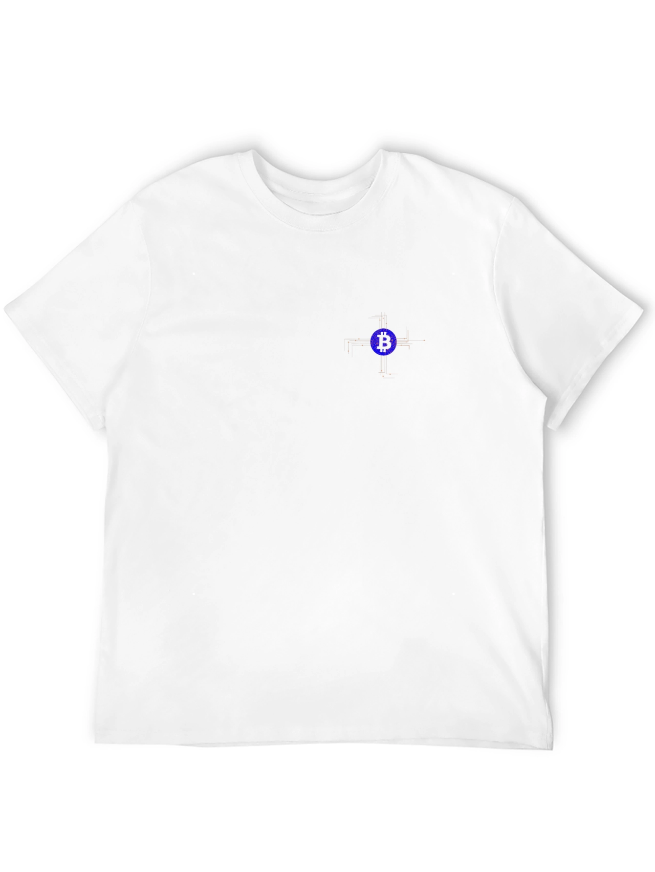 Bitcoin Blue Logo Black T-Shirt