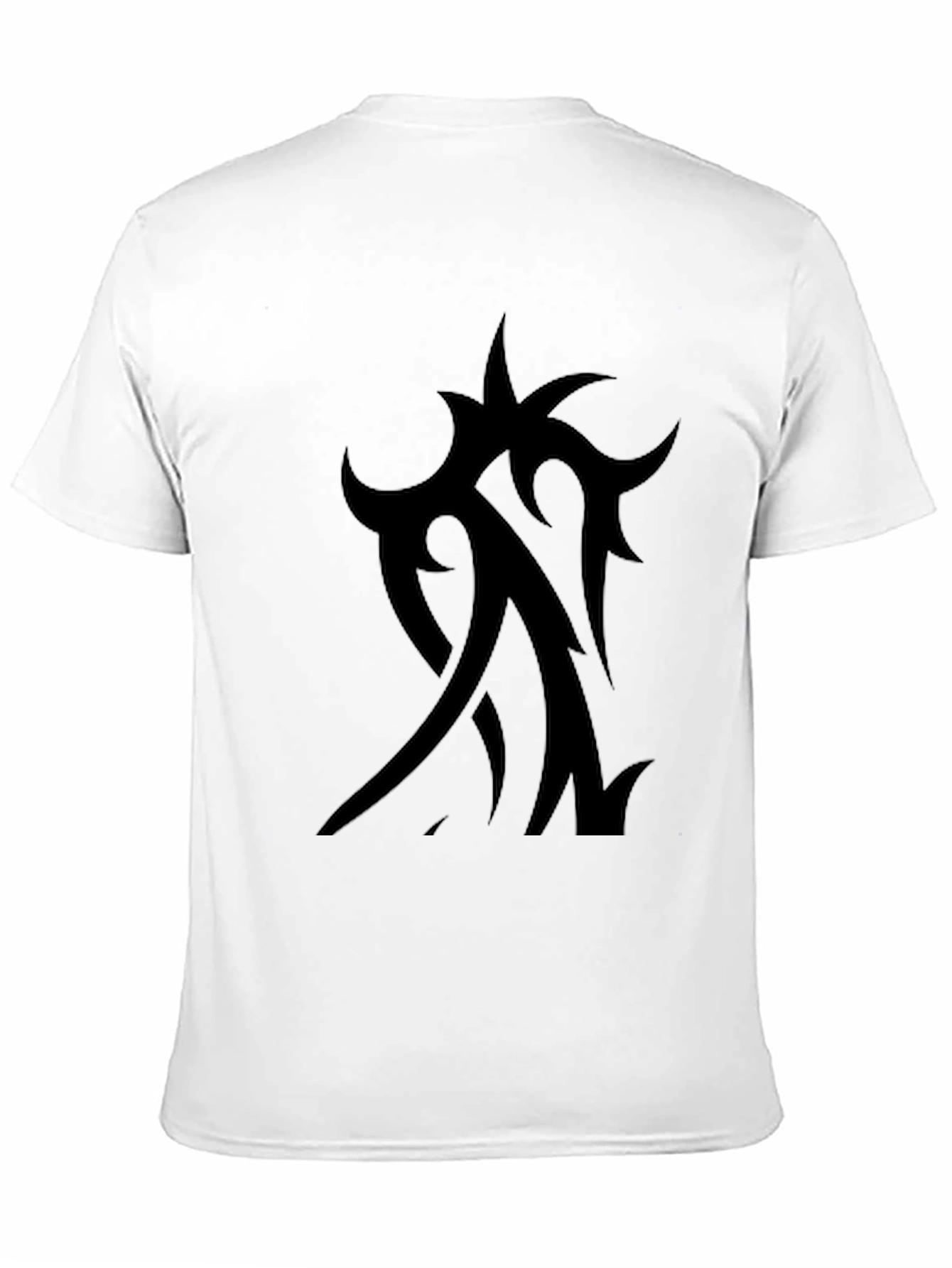 Mens Black Tribal Tattoo Graphic Tee - Casual Style