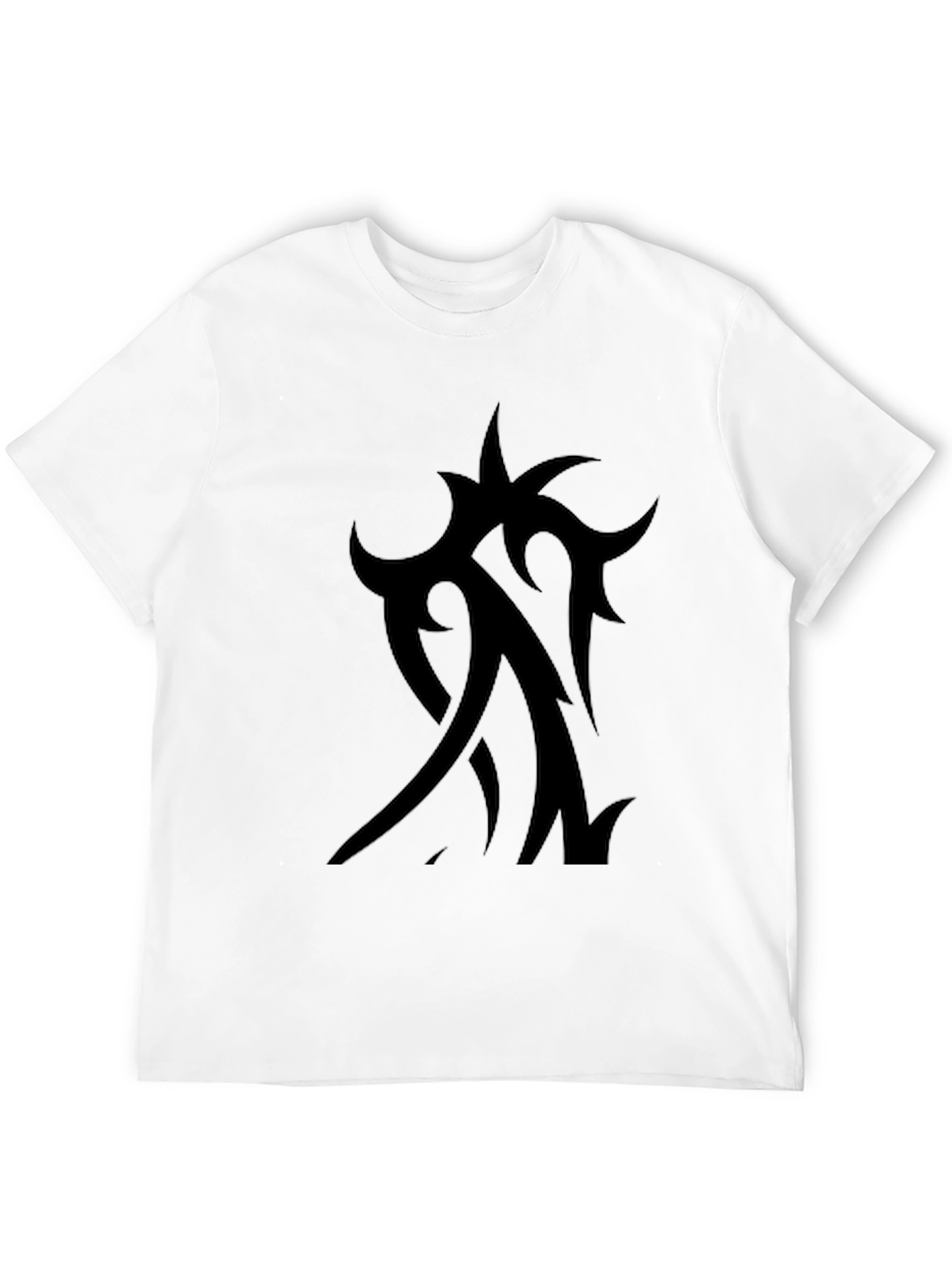 Mens Black Tribal Tattoo Graphic Tee - Casual Style
