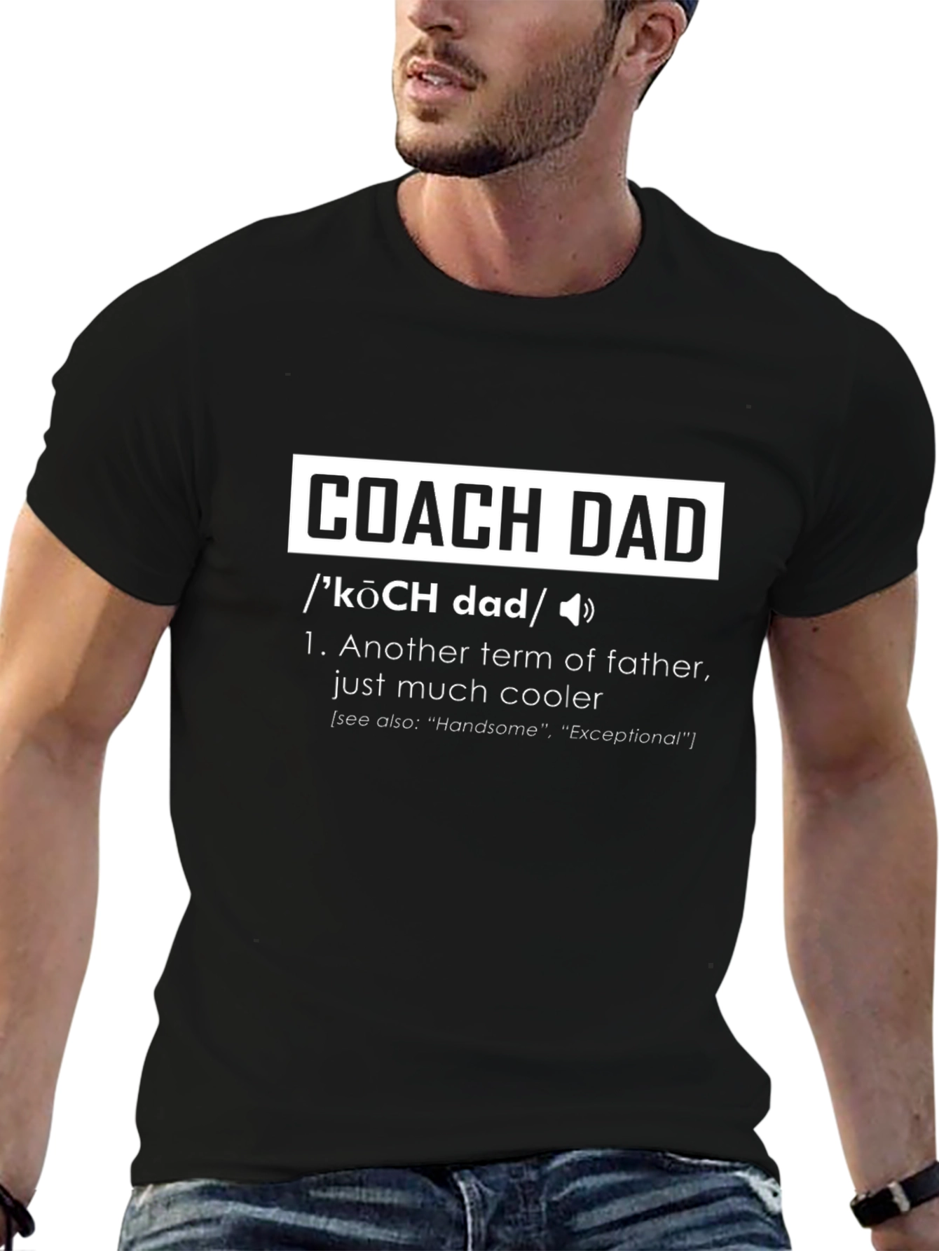 Coach Dad Definition T-Shirt - Cool Fathers Day Gift