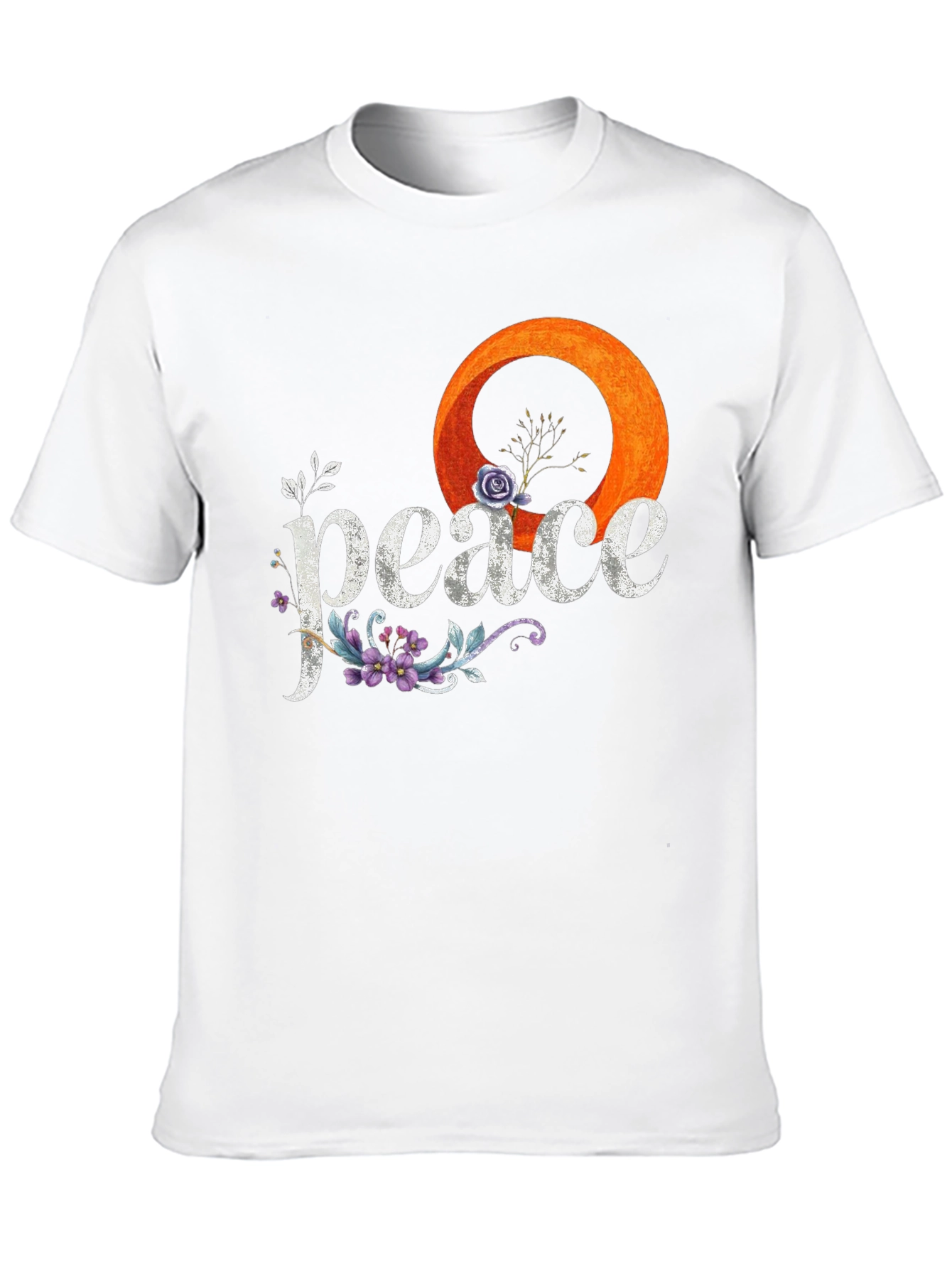 Peace Floral Graphic Tee - Stylish Comfort