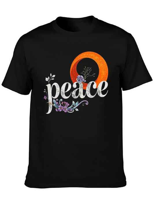 Peace Floral Graphic Tee - Stylish Comfort