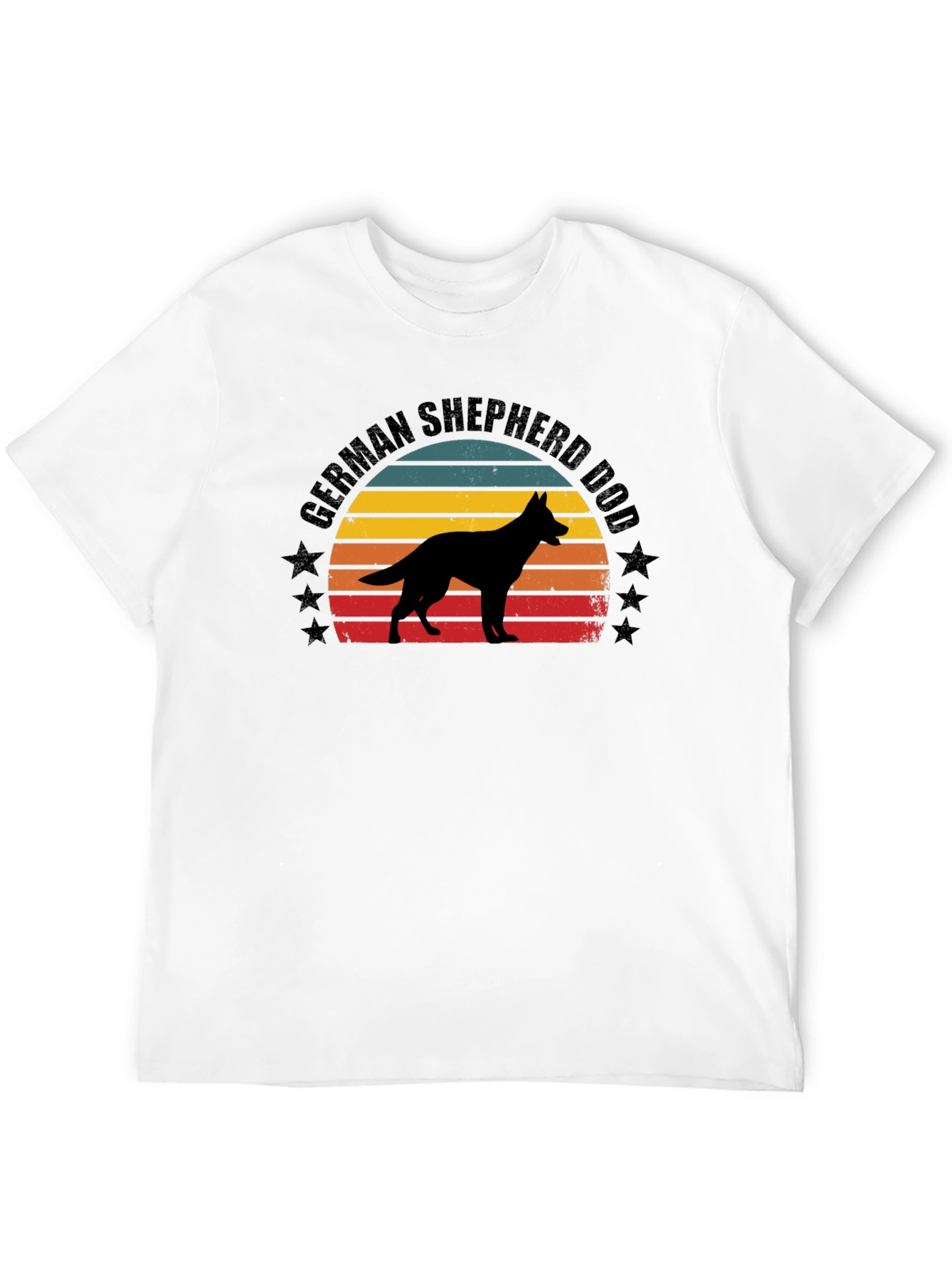 German Shepherd Dog Sunset Graphic Tee