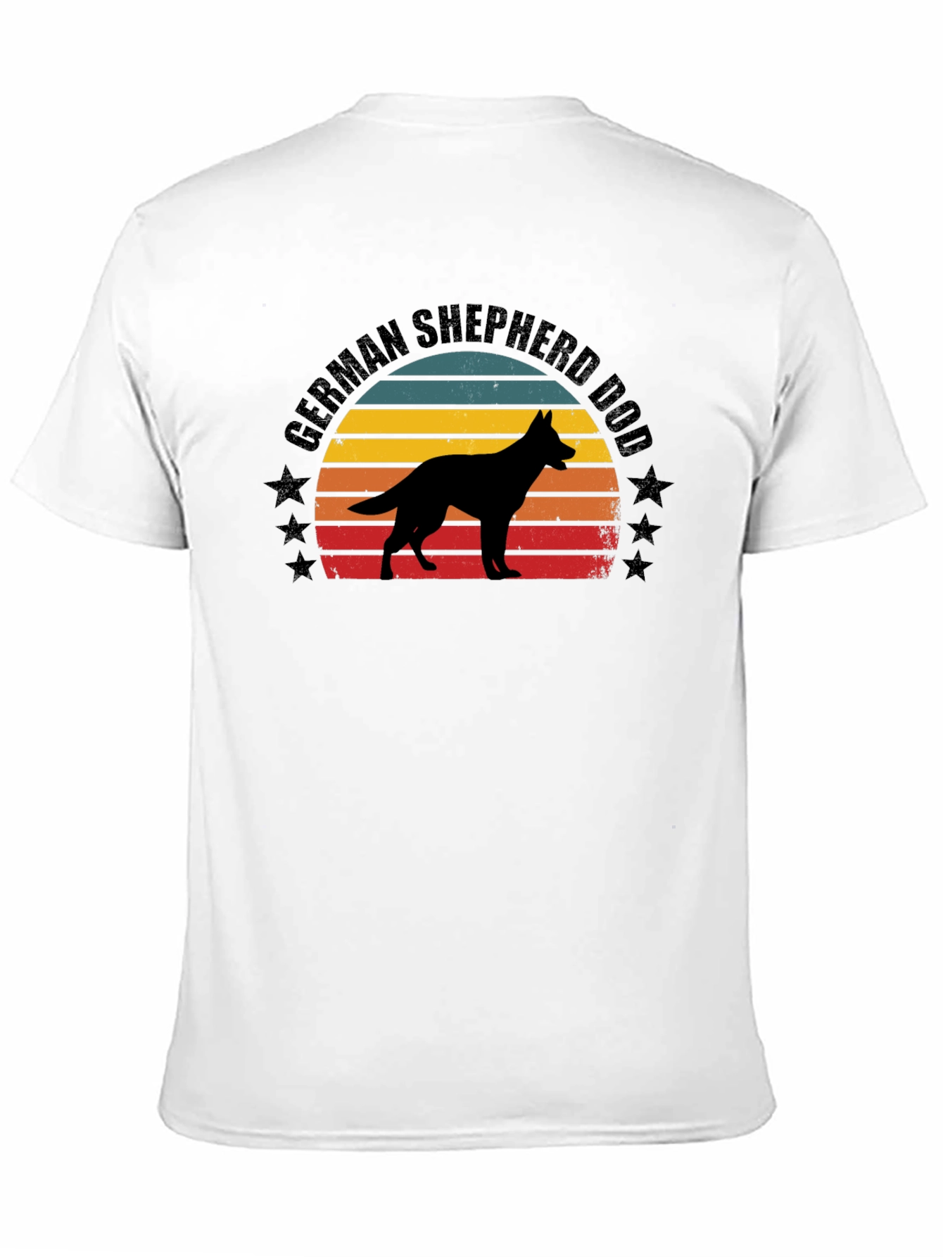 German Shepherd Dog Sunset Graphic Tee
