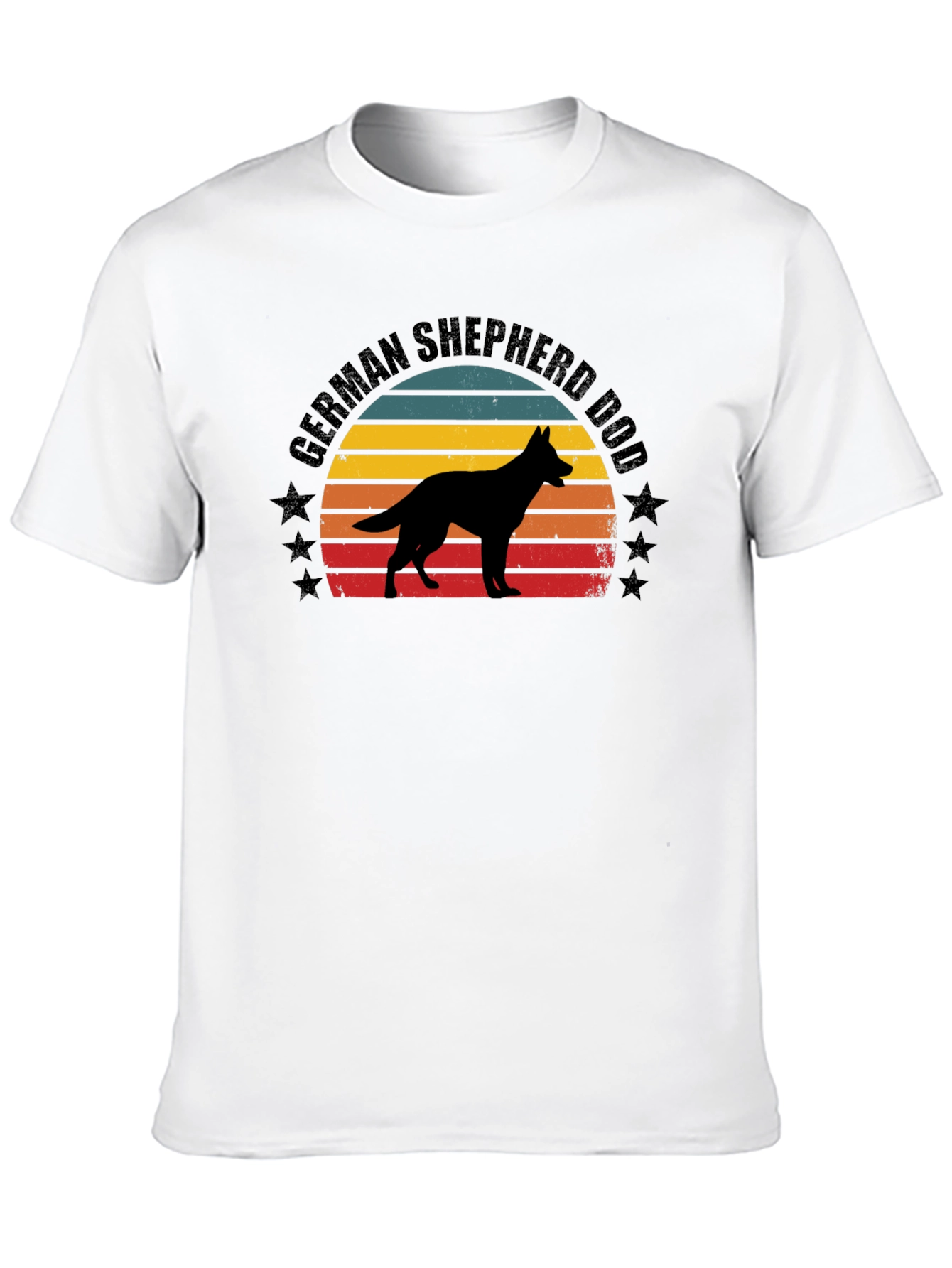 German Shepherd Dog Sunset Graphic Tee