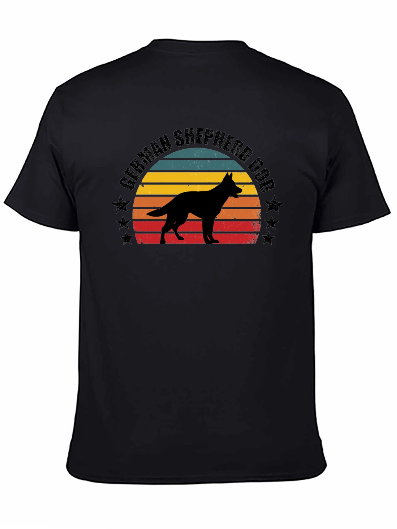 German Shepherd Dog Sunset Graphic Tee