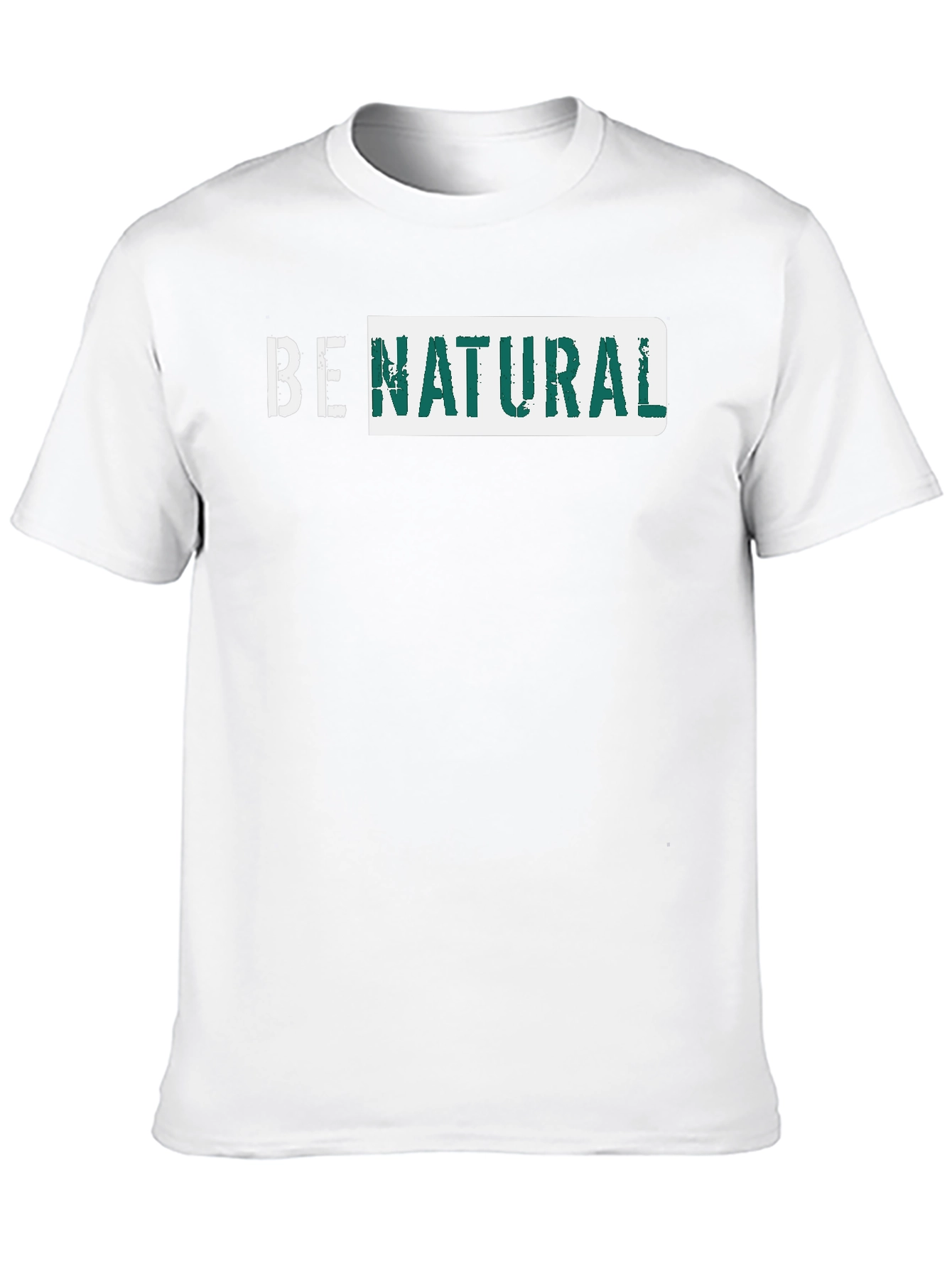 Be Natural Graphic Tee - Black Cotton T-Shirt