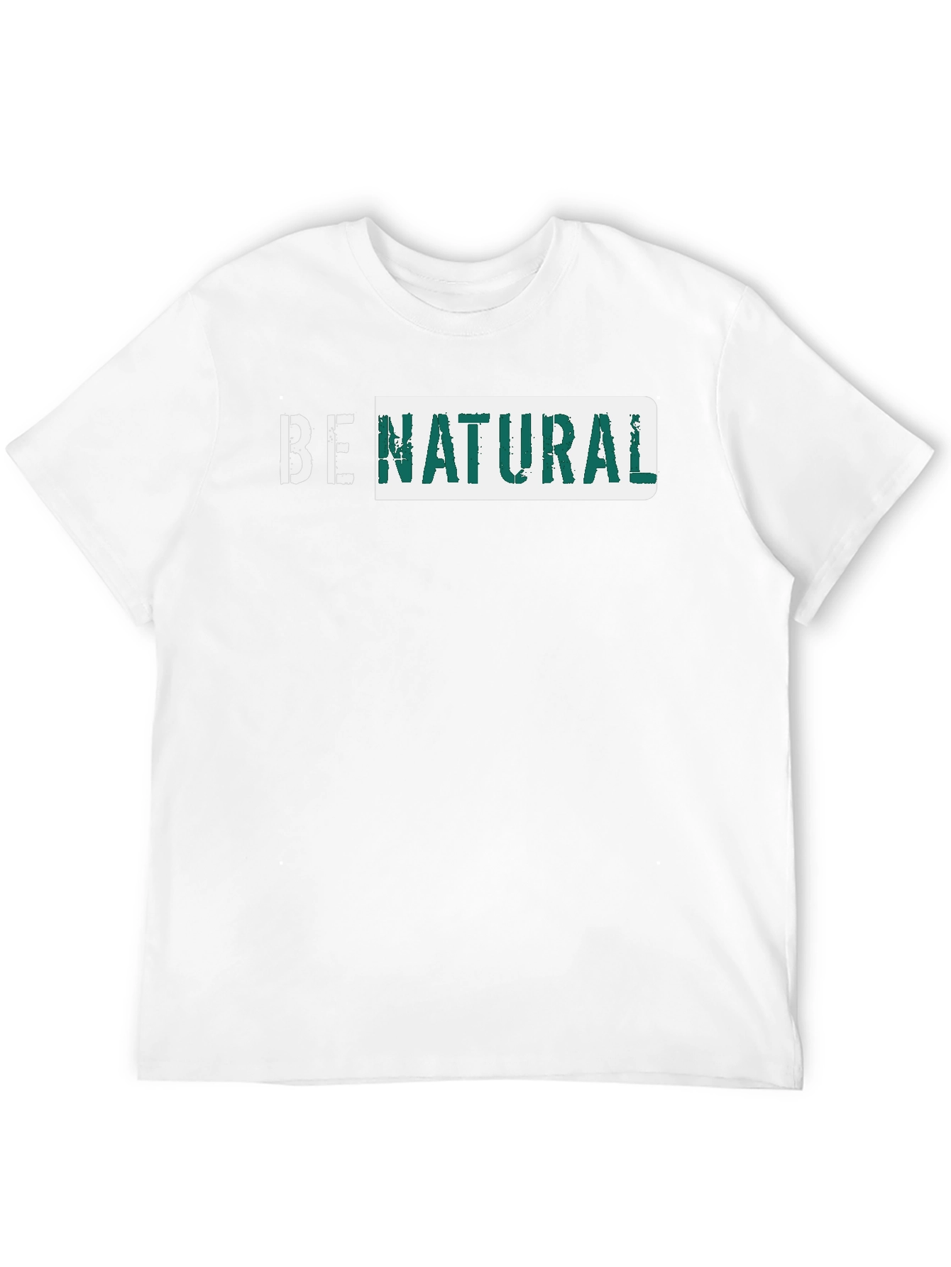Be Natural Graphic Tee - Black Cotton T-Shirt