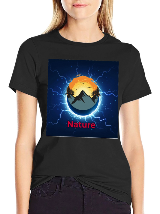 Nature Graphic Black T-Shirt
